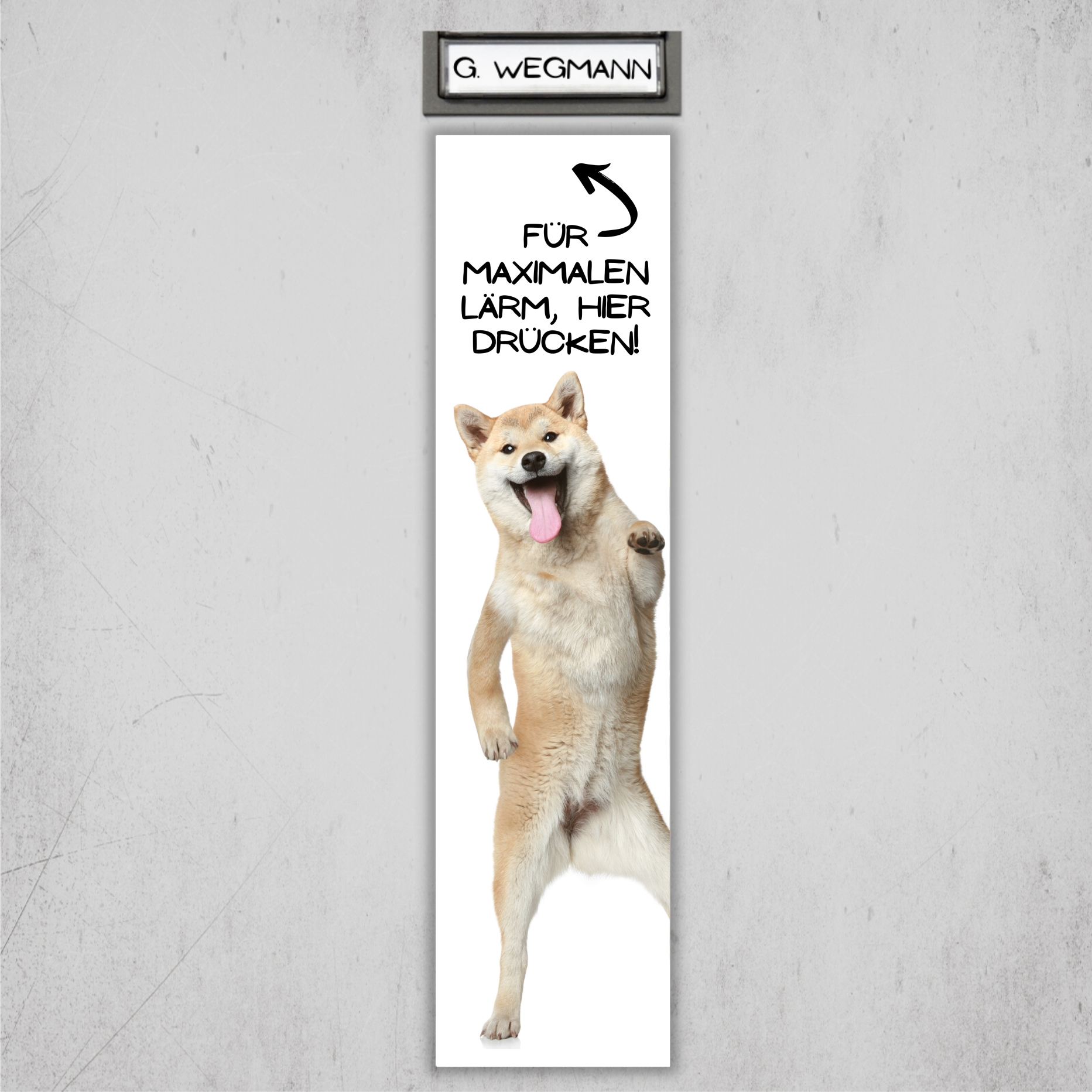 Shiba Inu Japan Japanese Small Size Dog Ken  Dog Türschild Warnschild Hundeschild Schildr happy Design by Siviwonder