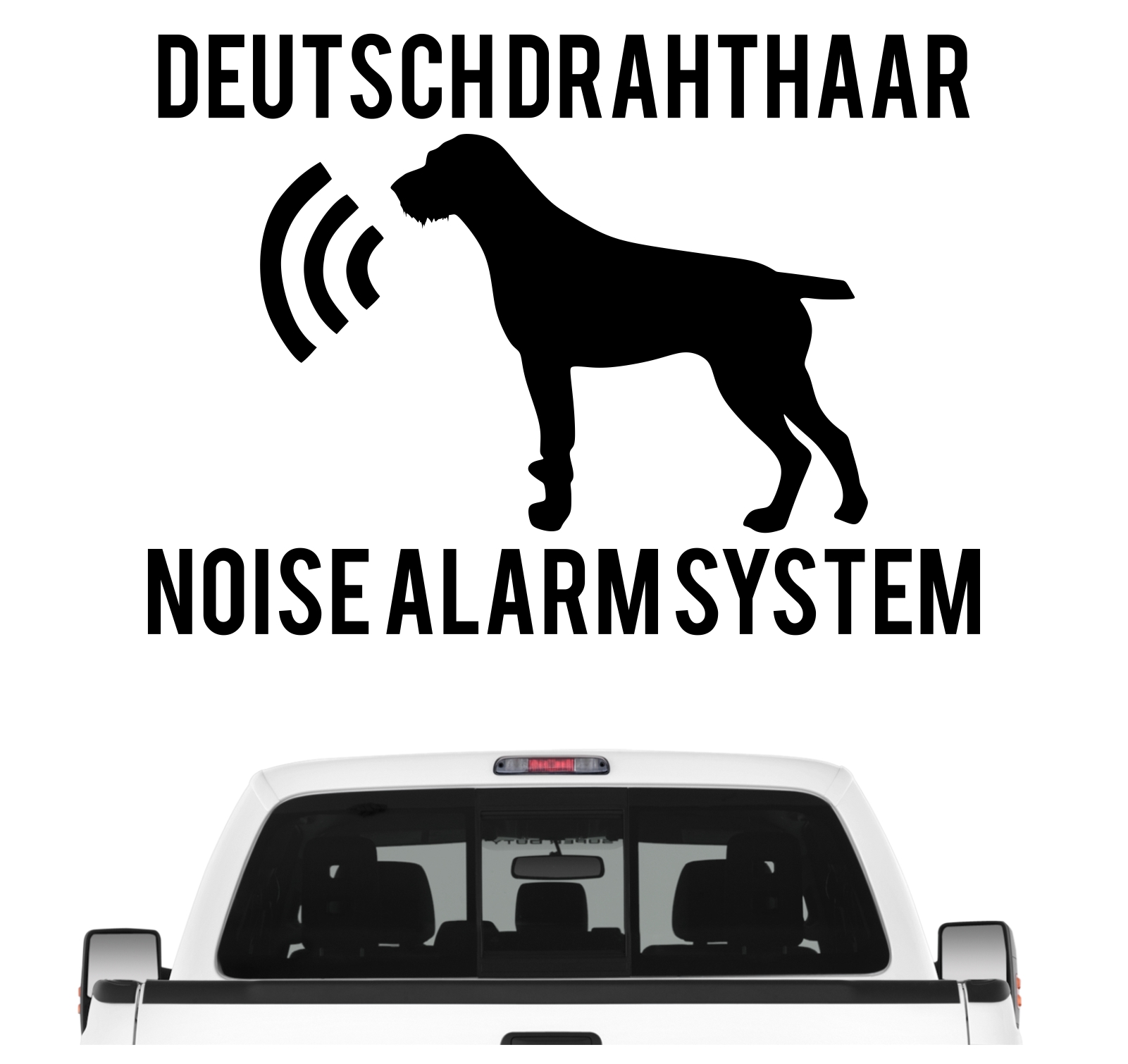 Deutsch Drahthaar Noise Alarmsystem Auto Aufkleber Hund Folie DD Jagd