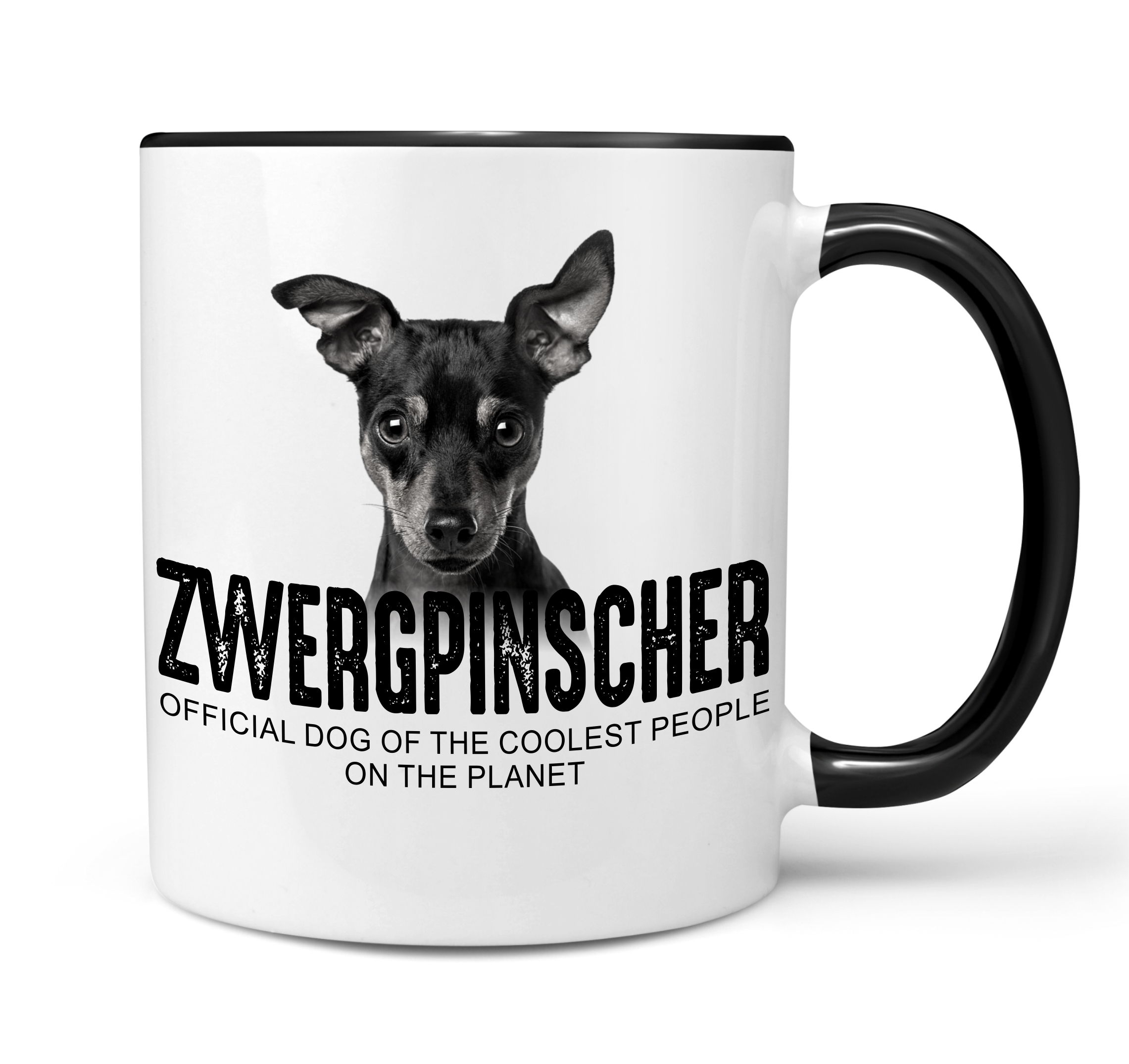 Zwergpinscher Pinscher Min Pin  Miniature Mini  Dog Tasse Kaffeetasse Kaffeebecher happy Design by Siviwonder