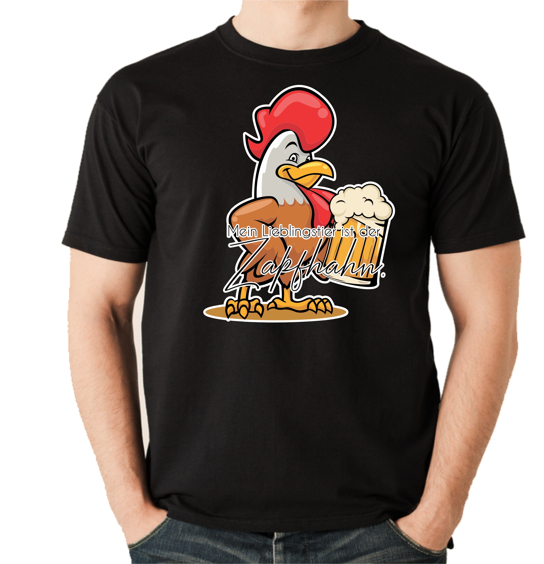 Rooster Hahn Gockel Bier trinken saufen hopfen Brauerei zapfen drink drive beer lustig tier bauernhof henne krug Unisex T-Shirt Tshirt Shirt Bekleidung Kaufen Verkaufen Kinder Erwachsene Design Neu Neuheit New siviwonder men woman women man größe top hose