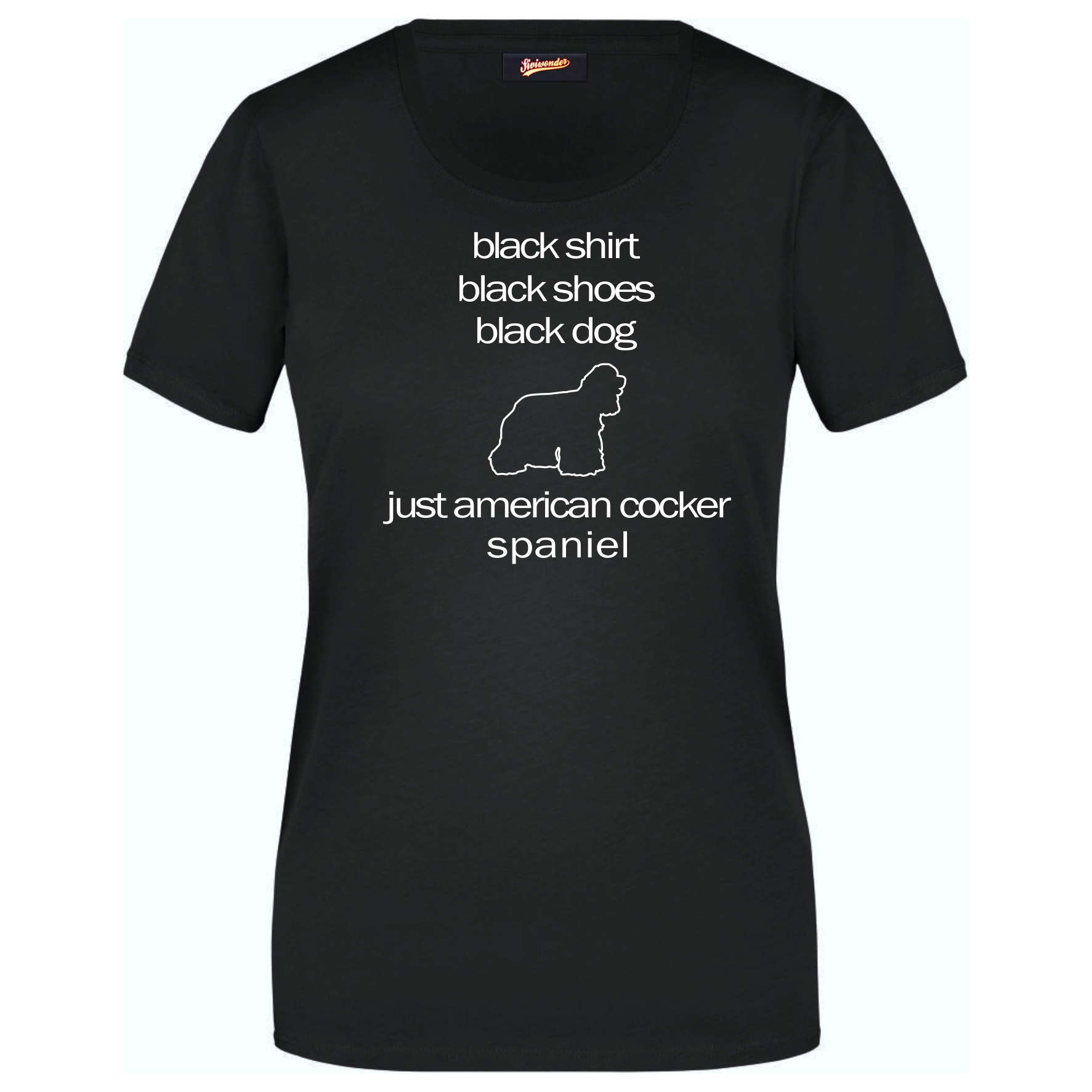 American Cocker Spaniel Black Dog Unisex T-Shirt Hundemotiv Ami Spanier
