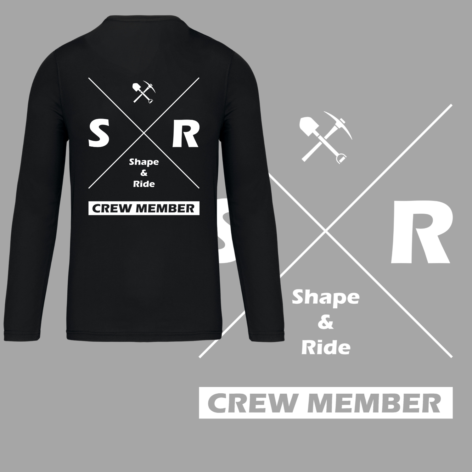 Shape and Ride Jersey Langarm Unisex Herren Sport Shirt