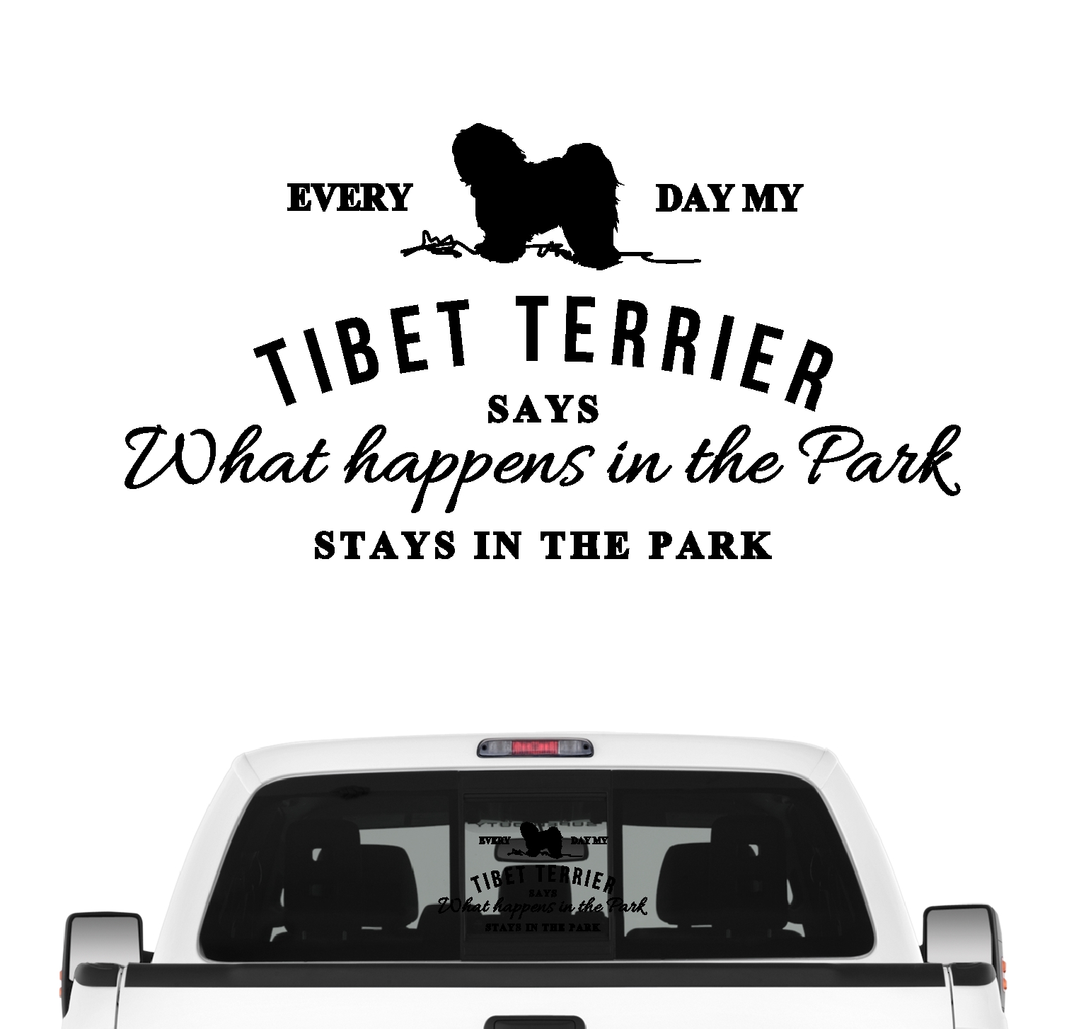 Tibet Terrier Vintage Hundeaufkleber Hundemotiv Folie Tibetan Terrier Tsang Apso