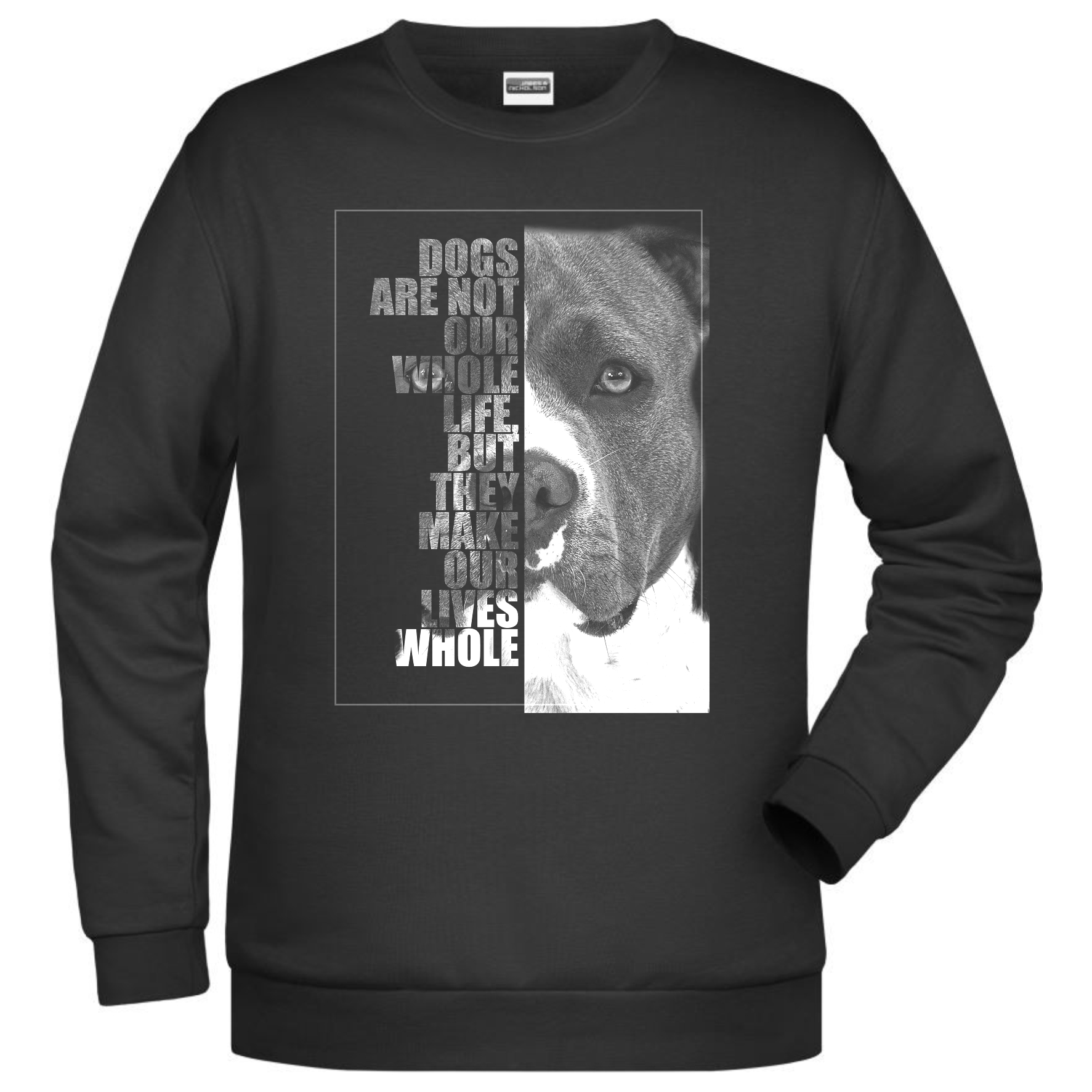 Staffordshire Bullterrier English Sweatshirt Pullover Face Hundemotiv Staffi