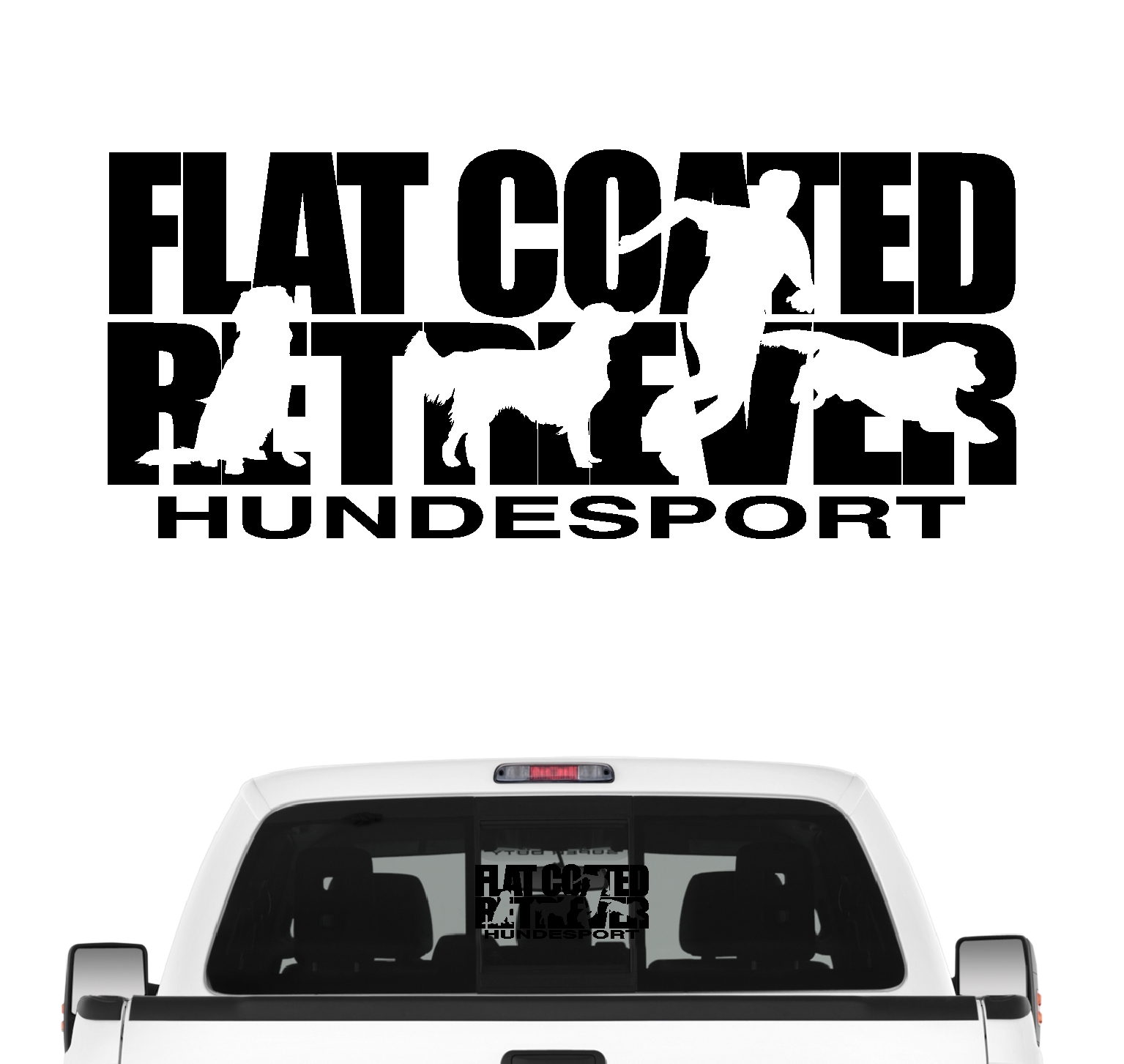 Flat Coated Retriever Hundesport Autoaufkleber Hund Folie Aufkleber Flatcoat