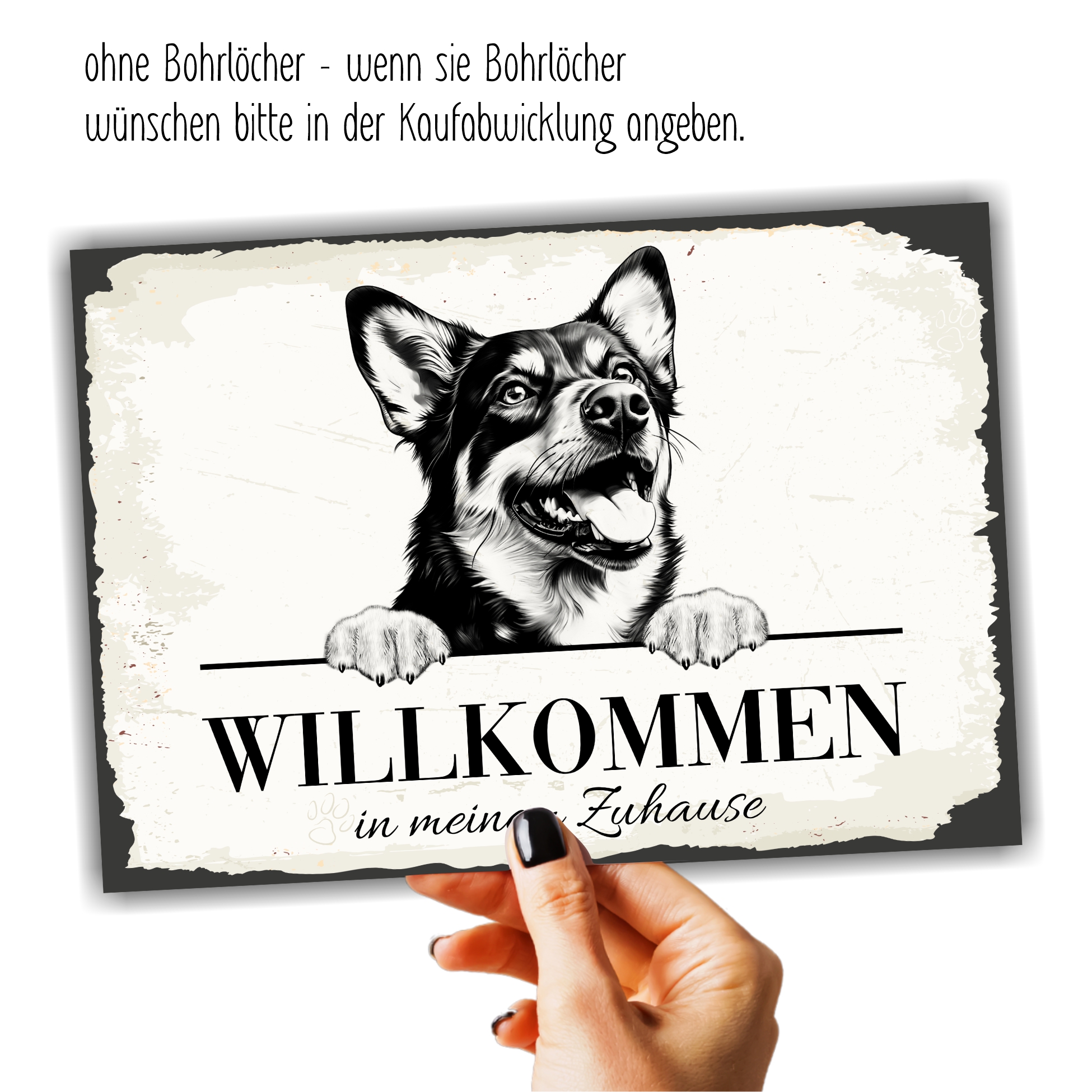 Hundeschild Willkommen Zuhause Lancashire Heeler  Schild Achtung Spruch