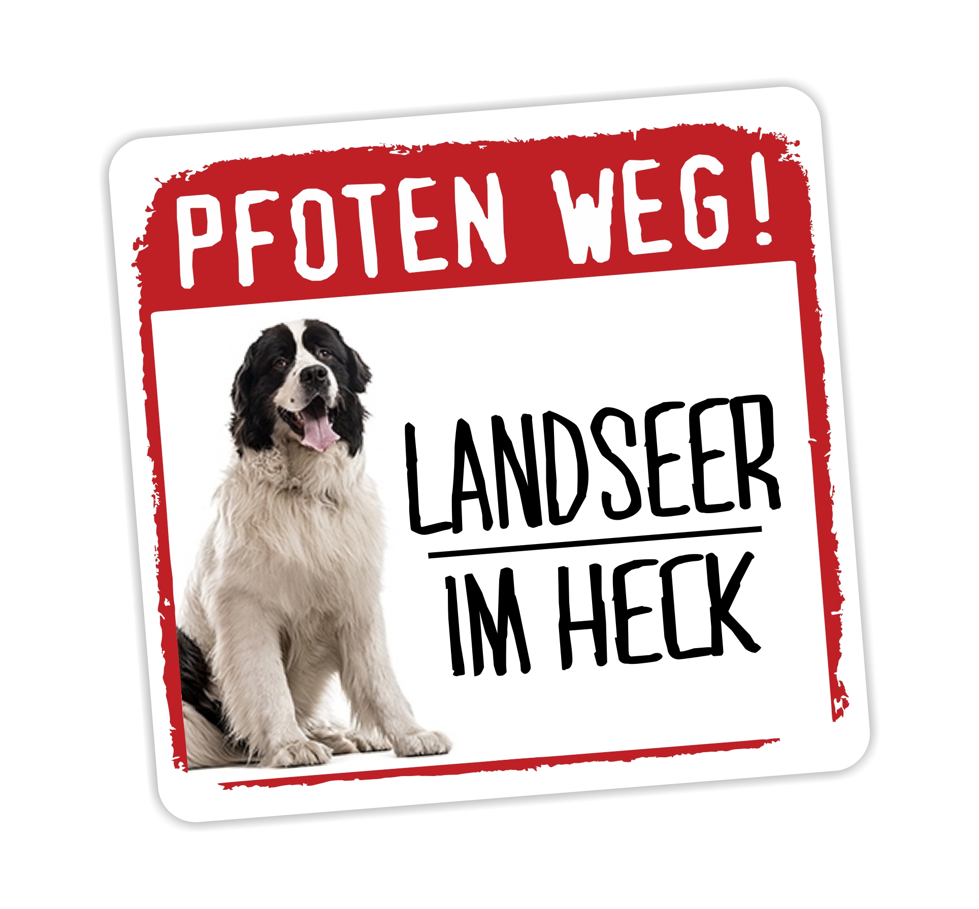 Landseer Schweiz Wachhund Dog Shepherd Pfoten weg  Aufkleber Digitaldruck Motiv by SIVIWONDER