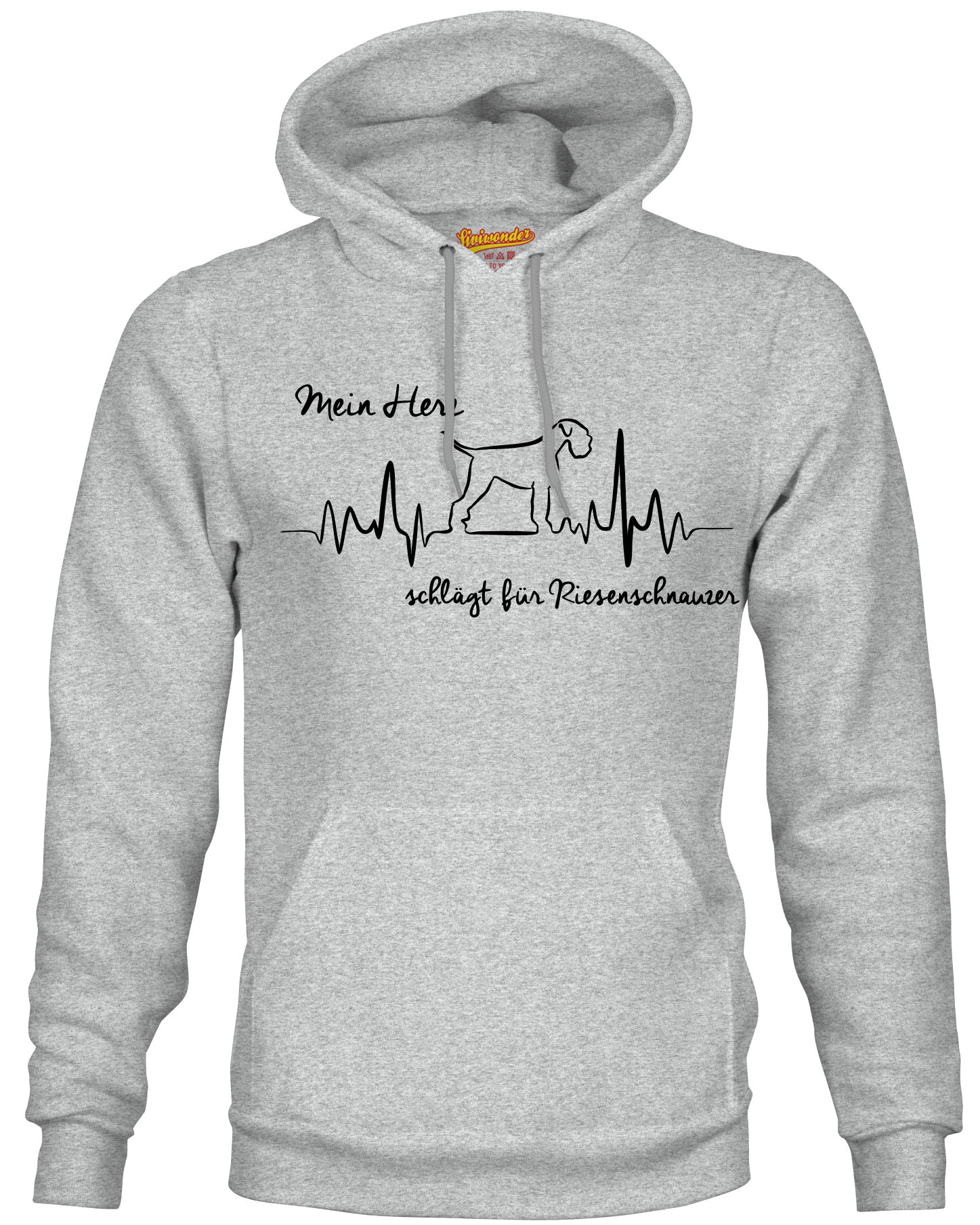 RIESENSCHNAUZER SWEATSHIRT HEARTBEAT EKG  Hund Hundemotiv Herz