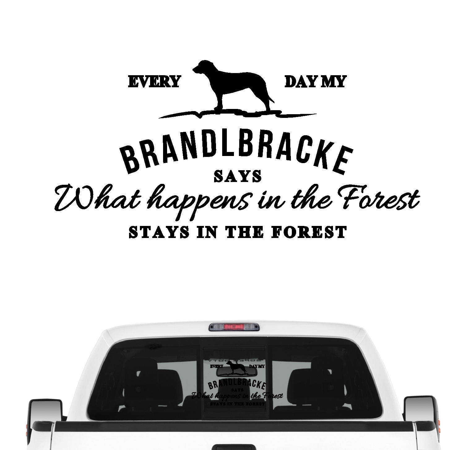 Brandlbracke Aufkleber Vintage Hundeaufkleber Folie Kärntner Bracke Bracken