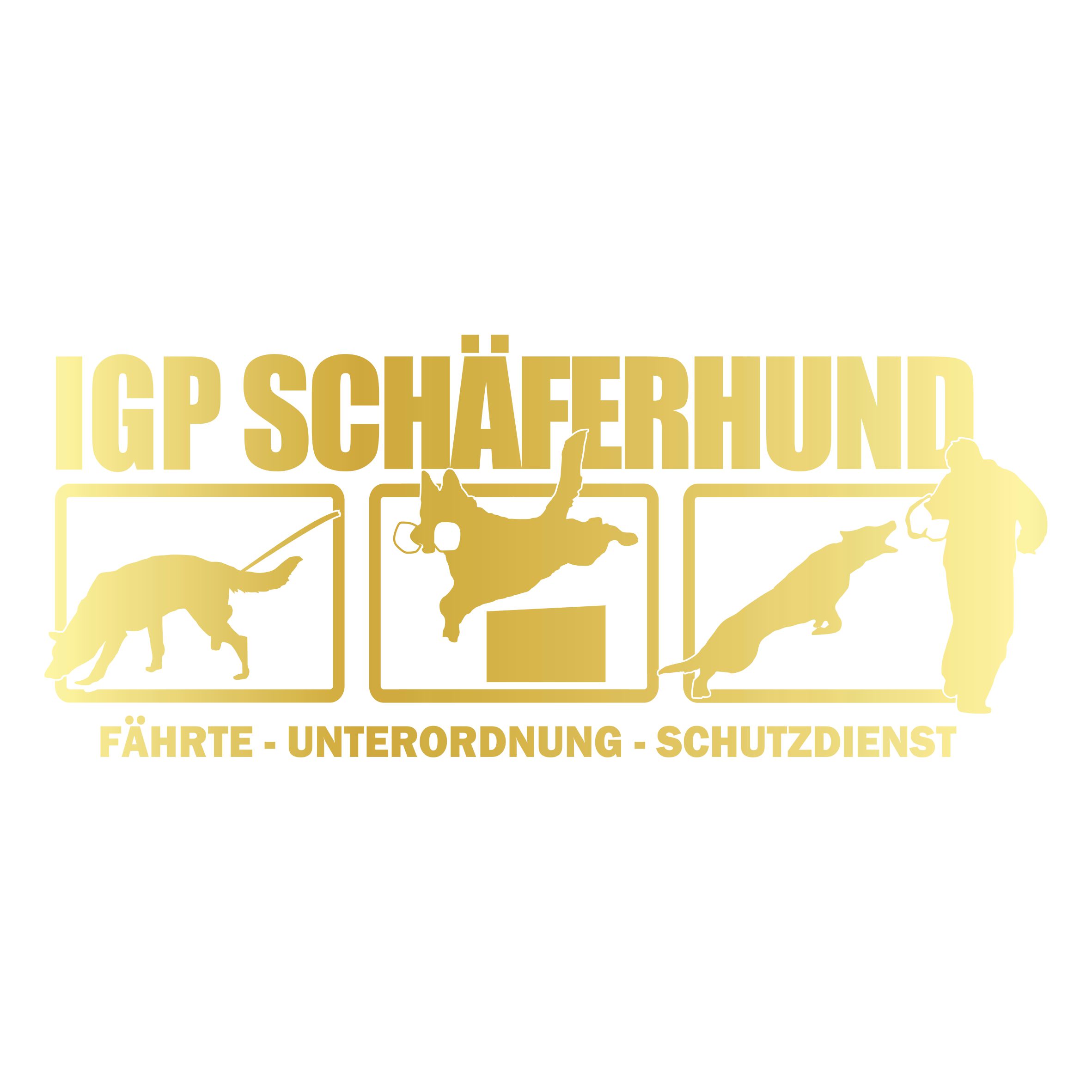 Aufkleber Hundemotiv Rasse IGP IPO Begleithund Prüfung Internationale Prüfungsordnung Gebrauchshudeprüfung Fährte Schutzdi