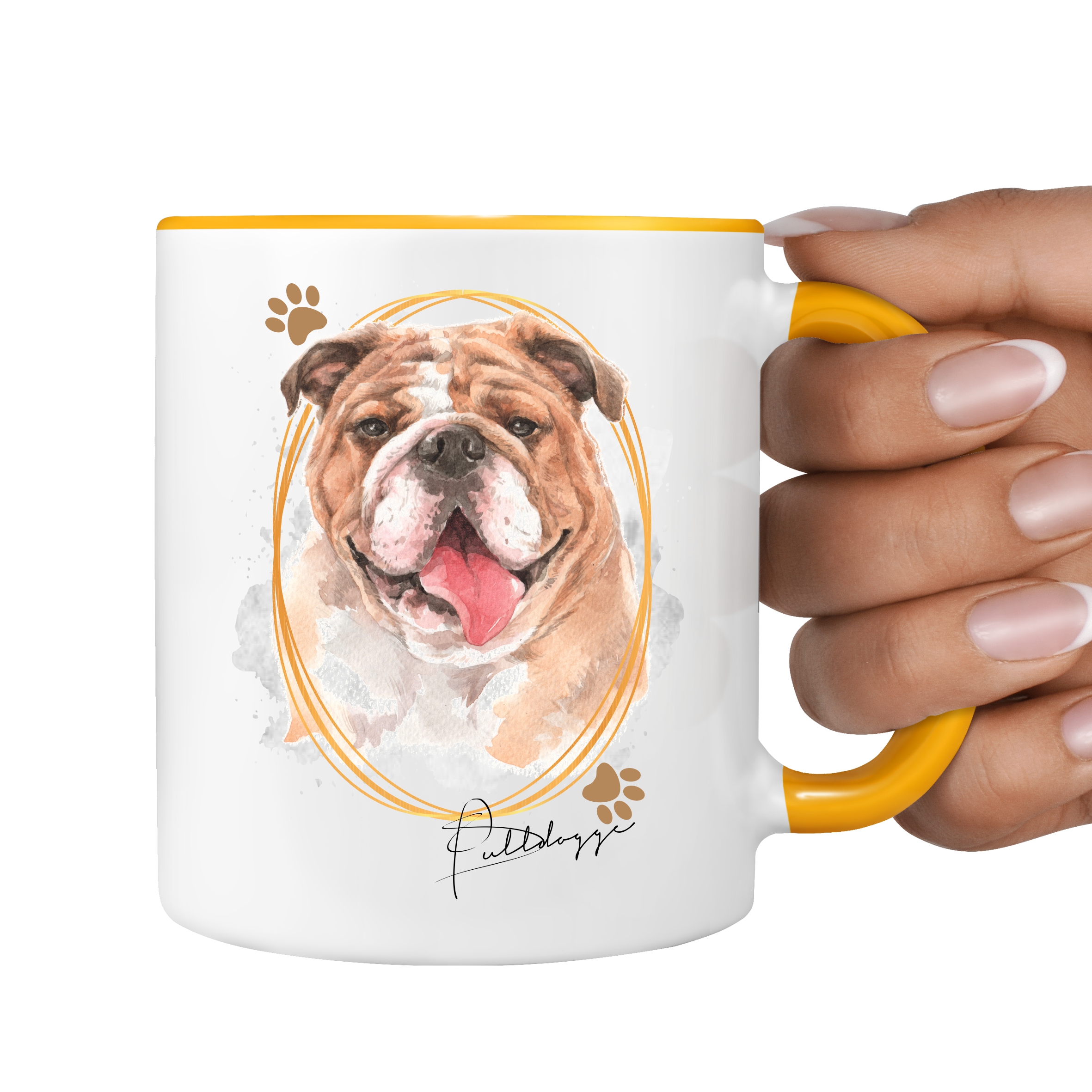 Englische Bulldogge Tasse SIGNATURE DOGS Hund Motiv Hundemotiv Kaffee
