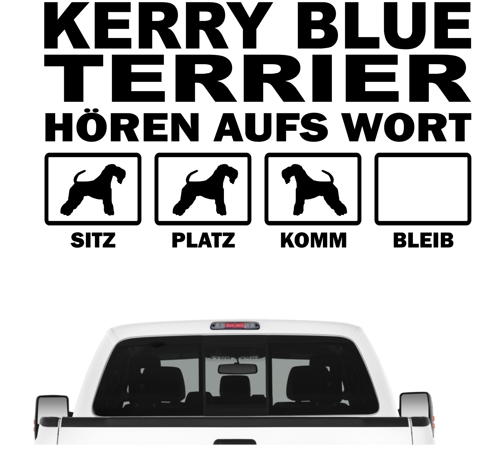 Kerry Blue Terrier Irish Hört aufs Wort Hunde Aufkleber Sticker Autoaufkleber Wandtattoo Tattoo