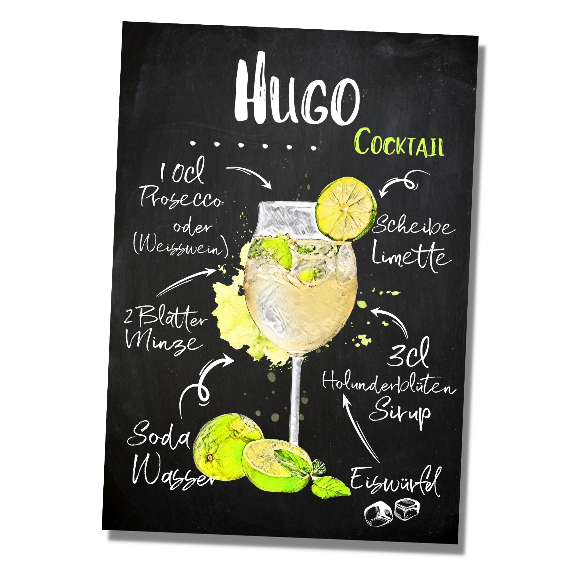 Hugo Rezept Schild für deinen Partykeller Türschild Warnschild Privatgrundstück lustiges Spaß Schild  happy Design by Siviwonder