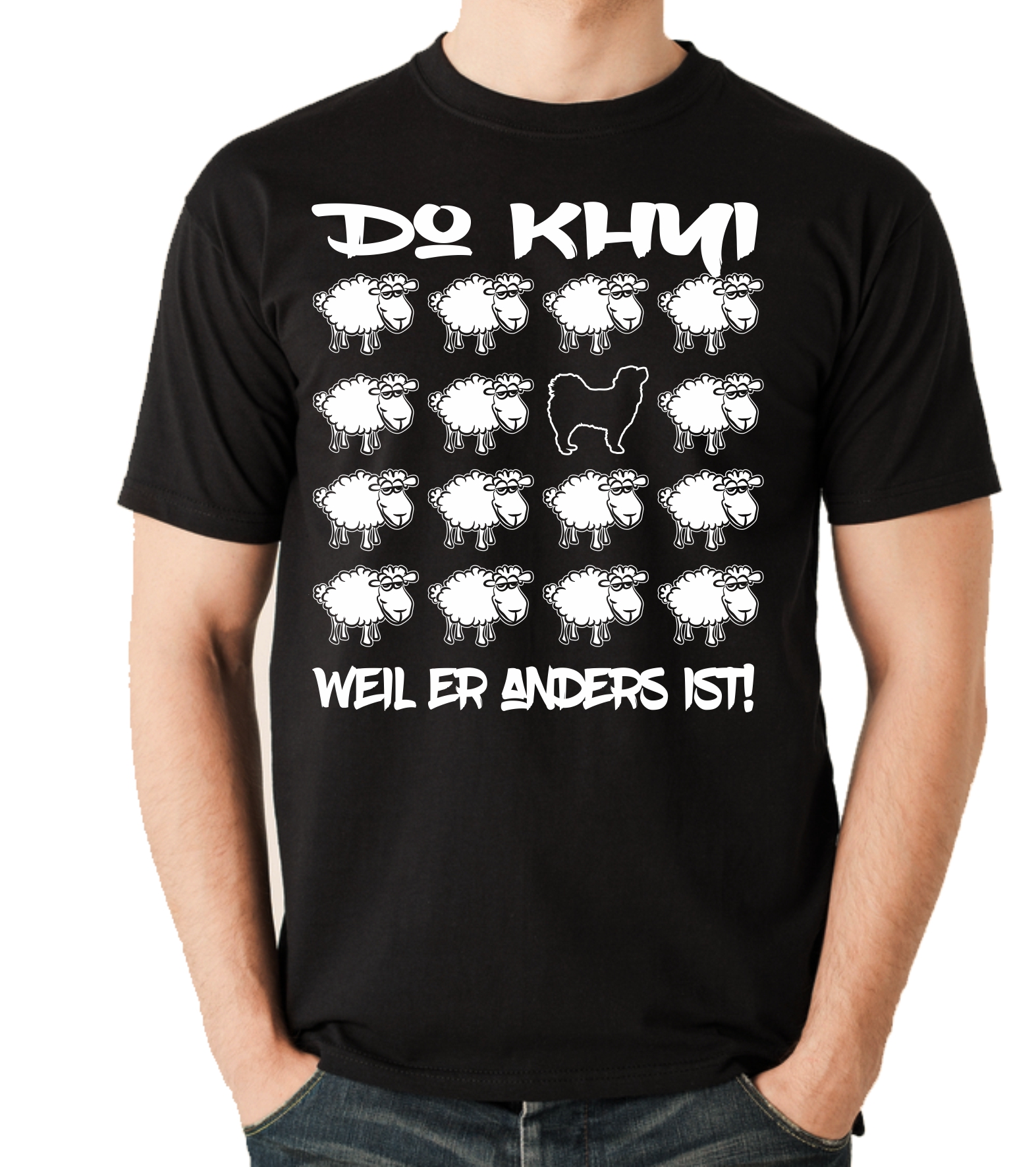 DO KHYI UNISEX T-SHIRT BLACK SHEEP by SIVIWONDER
