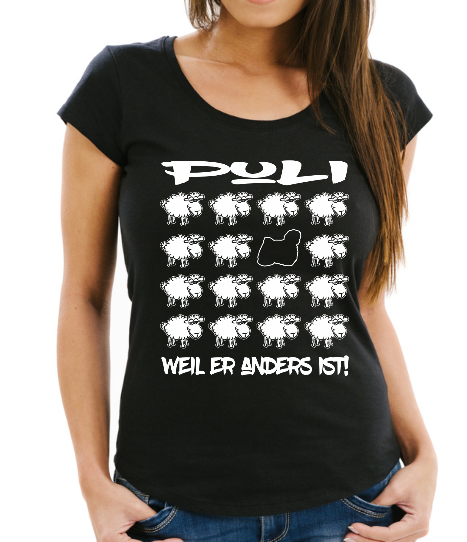 PULI DAMEN T-SHIRT BLACK SHEEP by SIVIWONDER