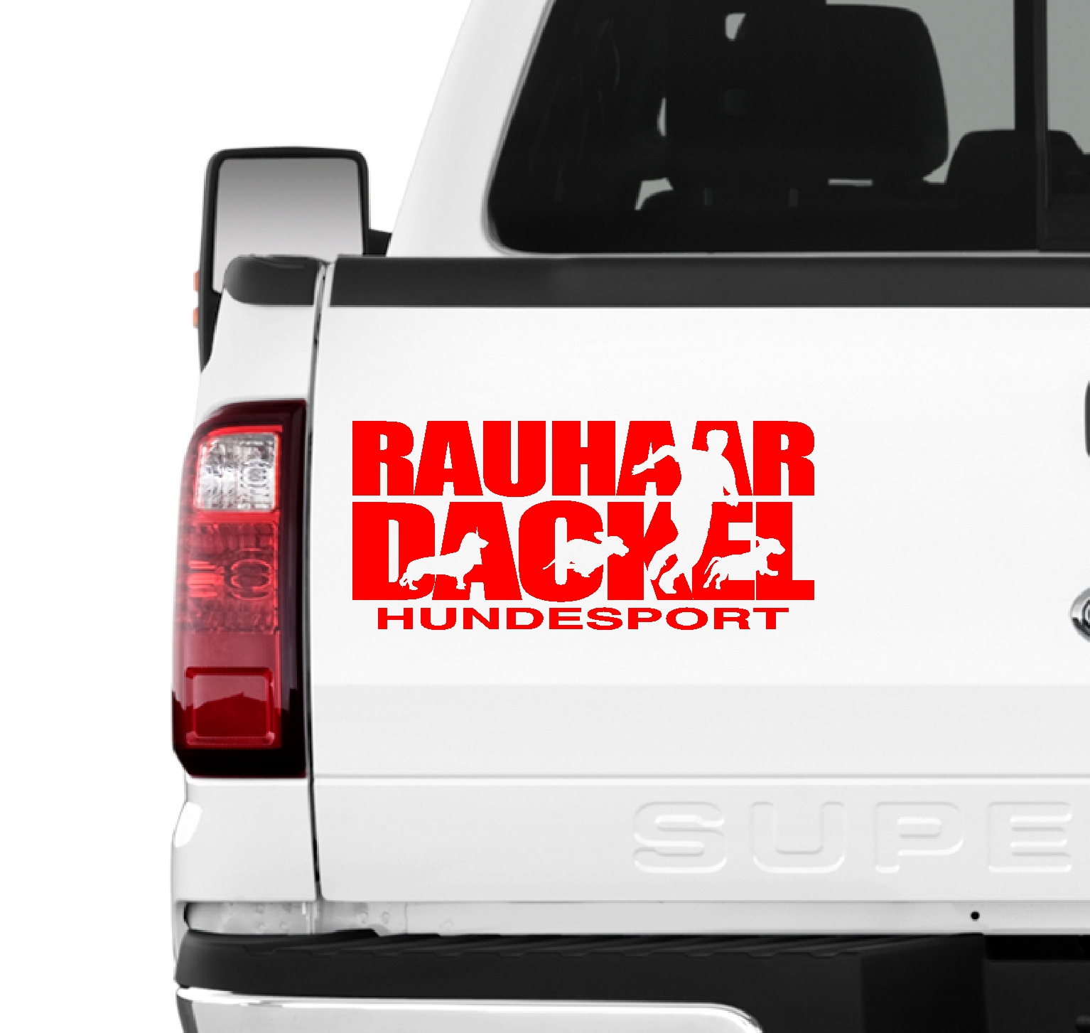 Rauhaardackel Hundesport Auto Aufkleber Hund Folie Teckel Dachshund Rauhhaar