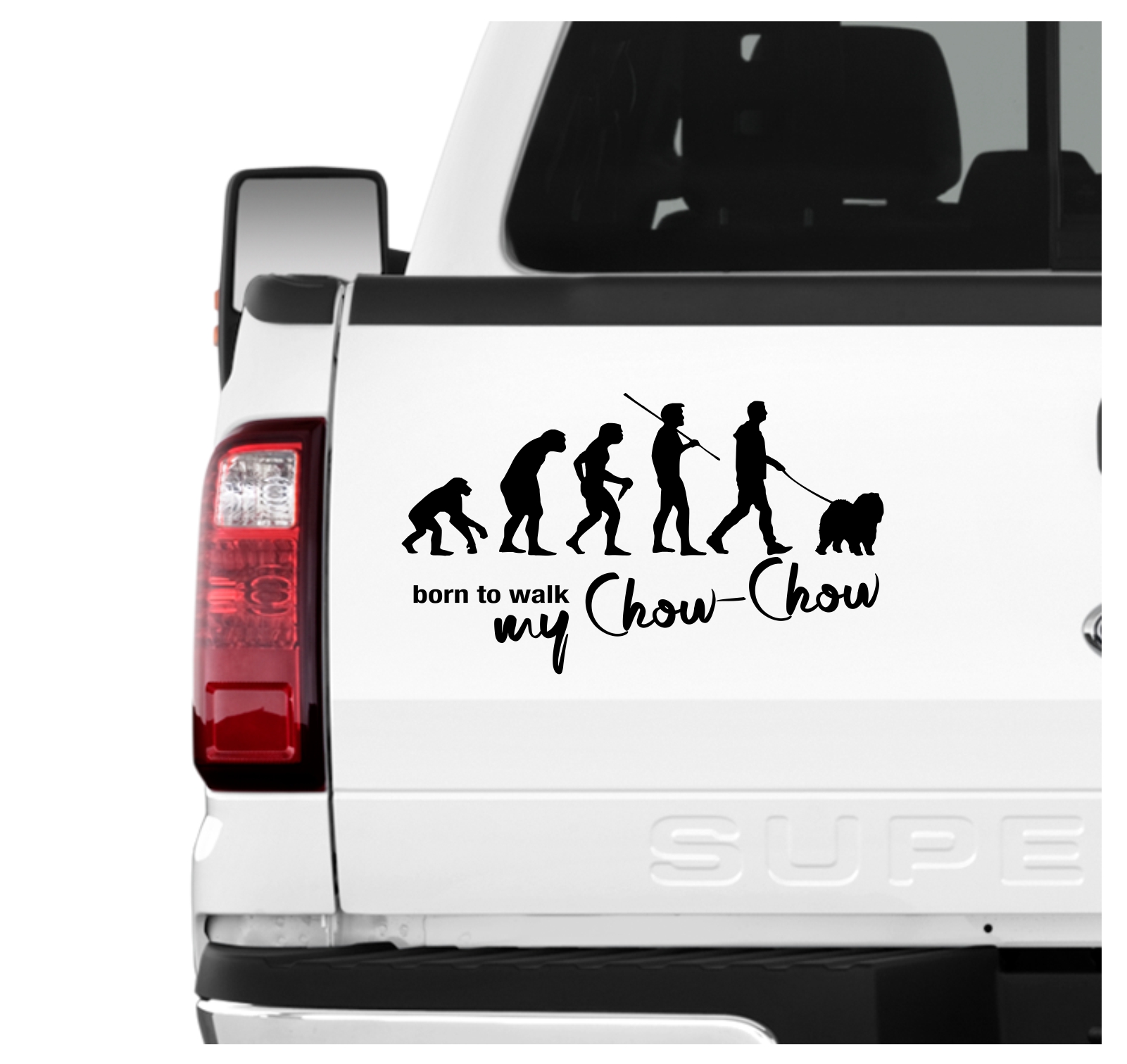 Chow Chow Kanton Hund Chao Chao Evolution Born to Walk Hunde Aufkleber Sticker Autoaufkleber Wandtattoo Tattoo