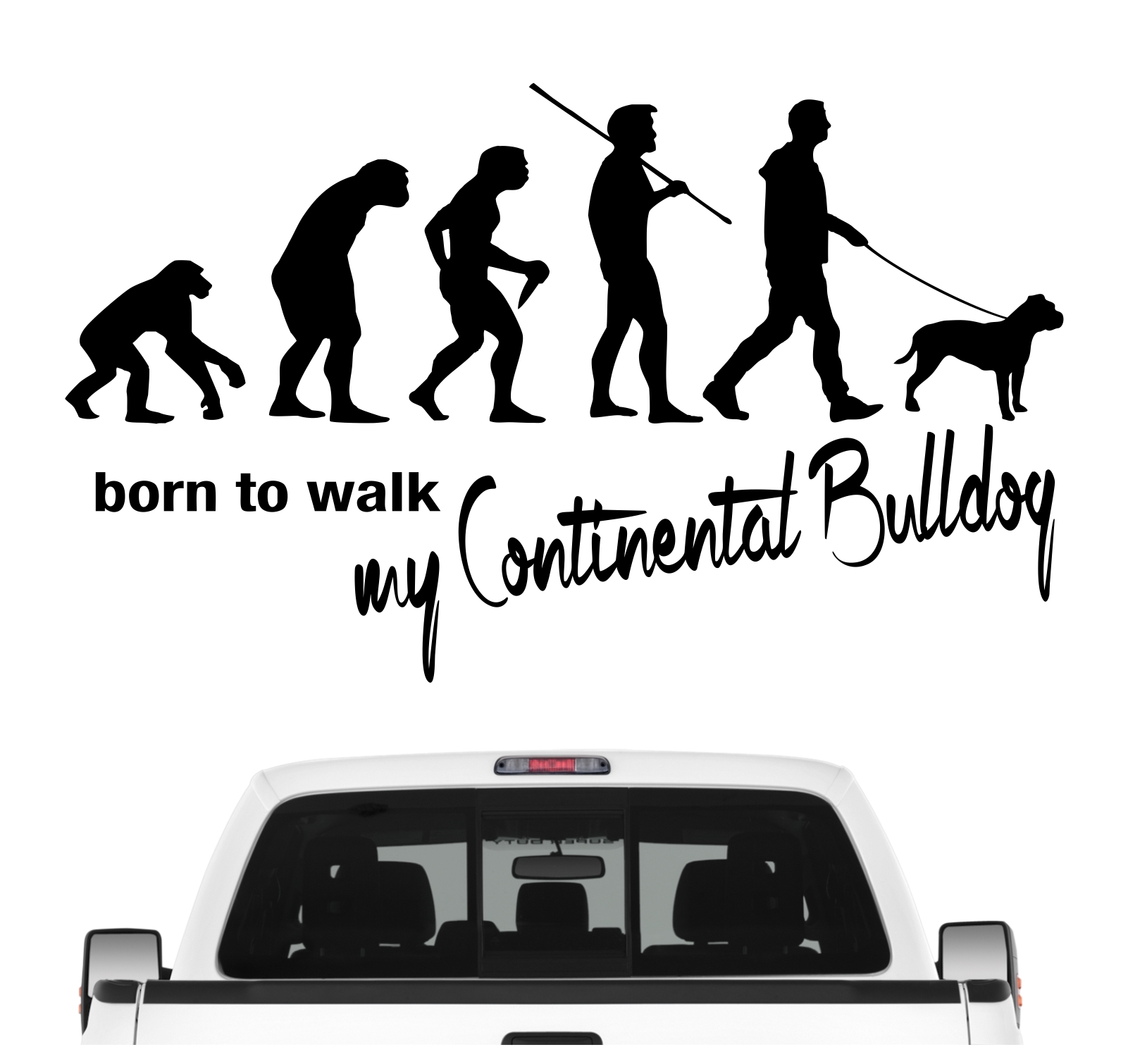 Continental Bulldog Schweiz Evolution Autoaufkleber Hund Aufkleber Folie