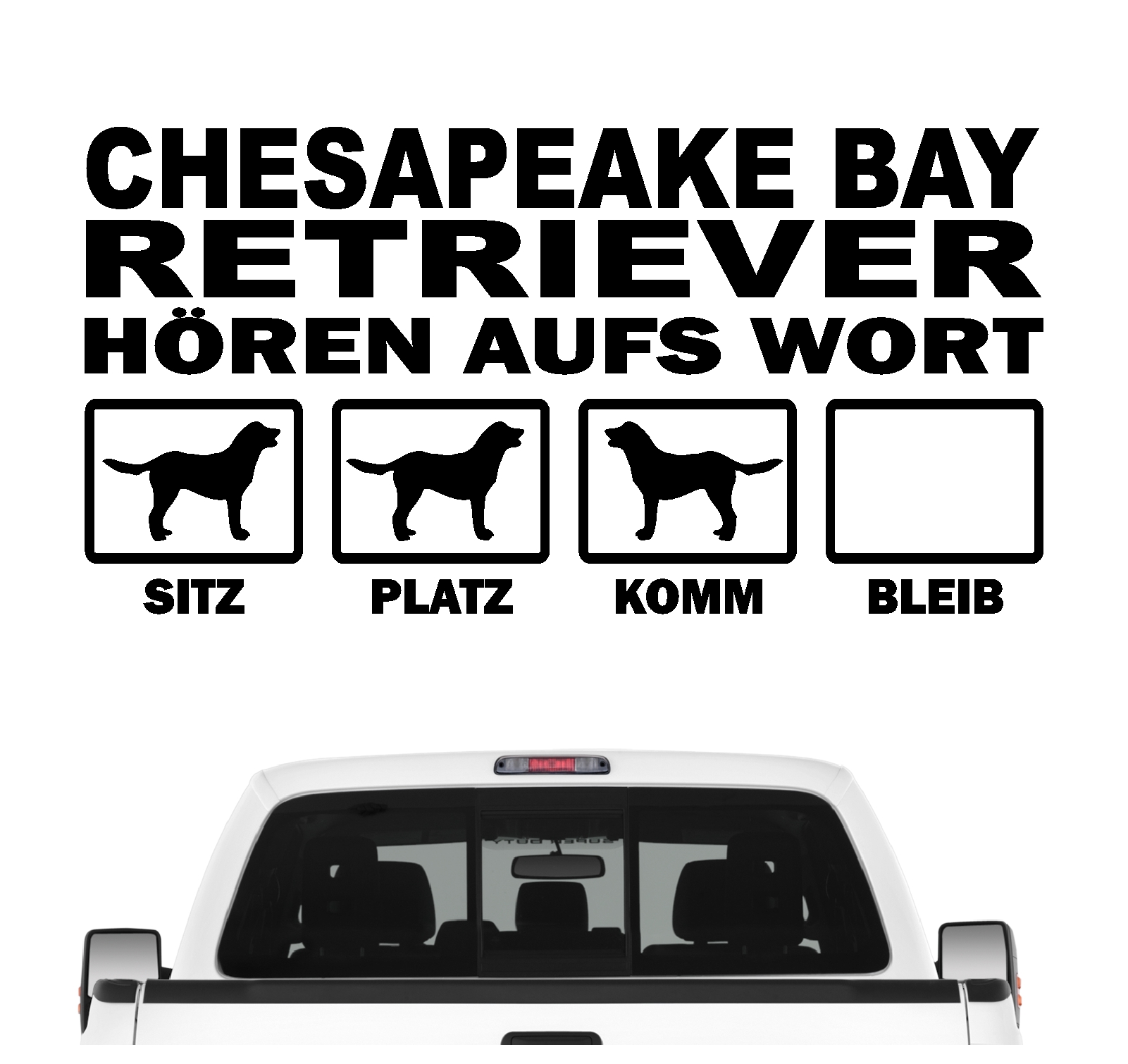 Chesapeake Bay Retriever Chessie CBR Dog  Hört aufs Wort Hunde Aufkleber Sticker Autoaufkleber