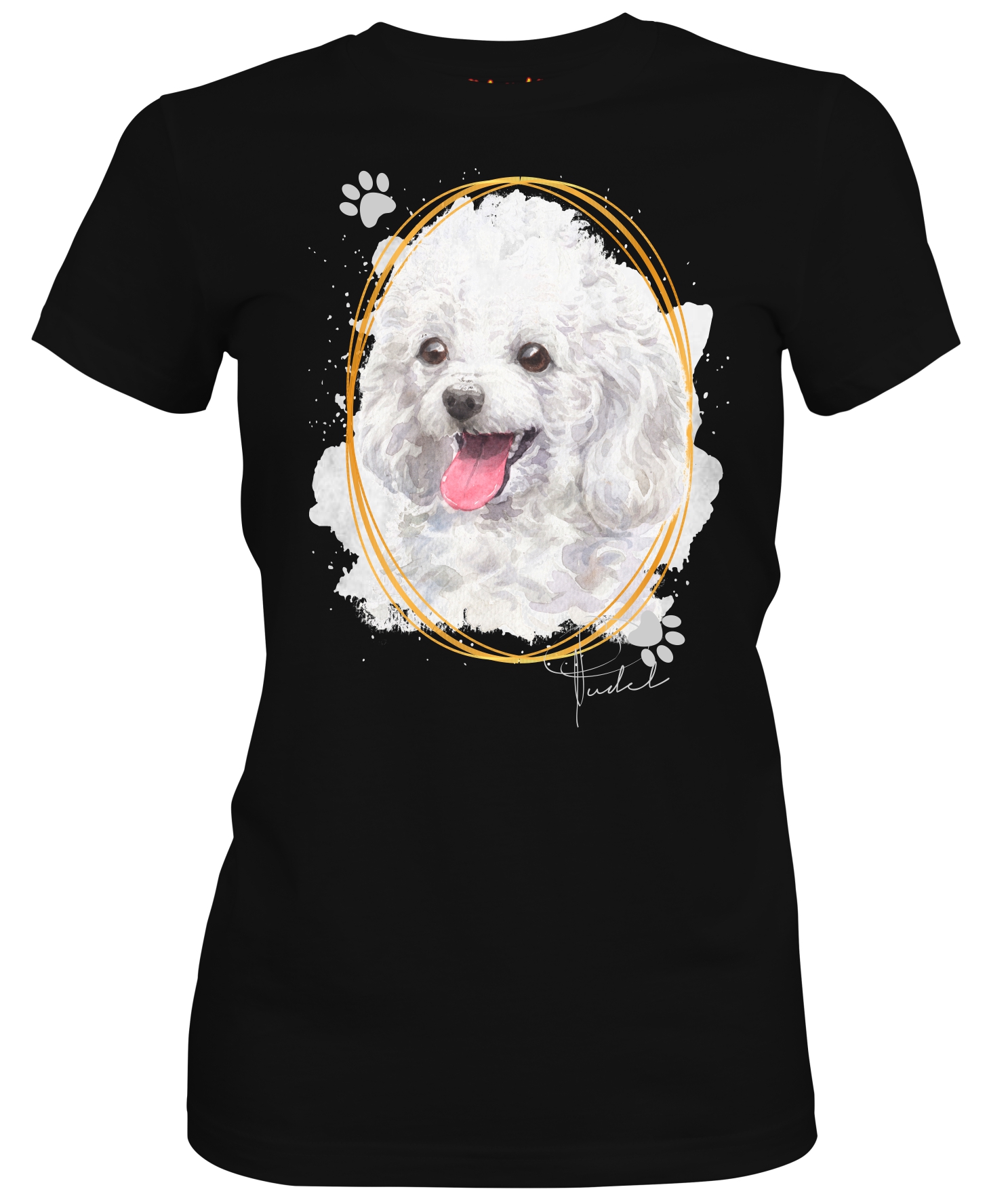 Damen Shirt PUDEL Signature Dogs Motiv by SIVIWONDER
