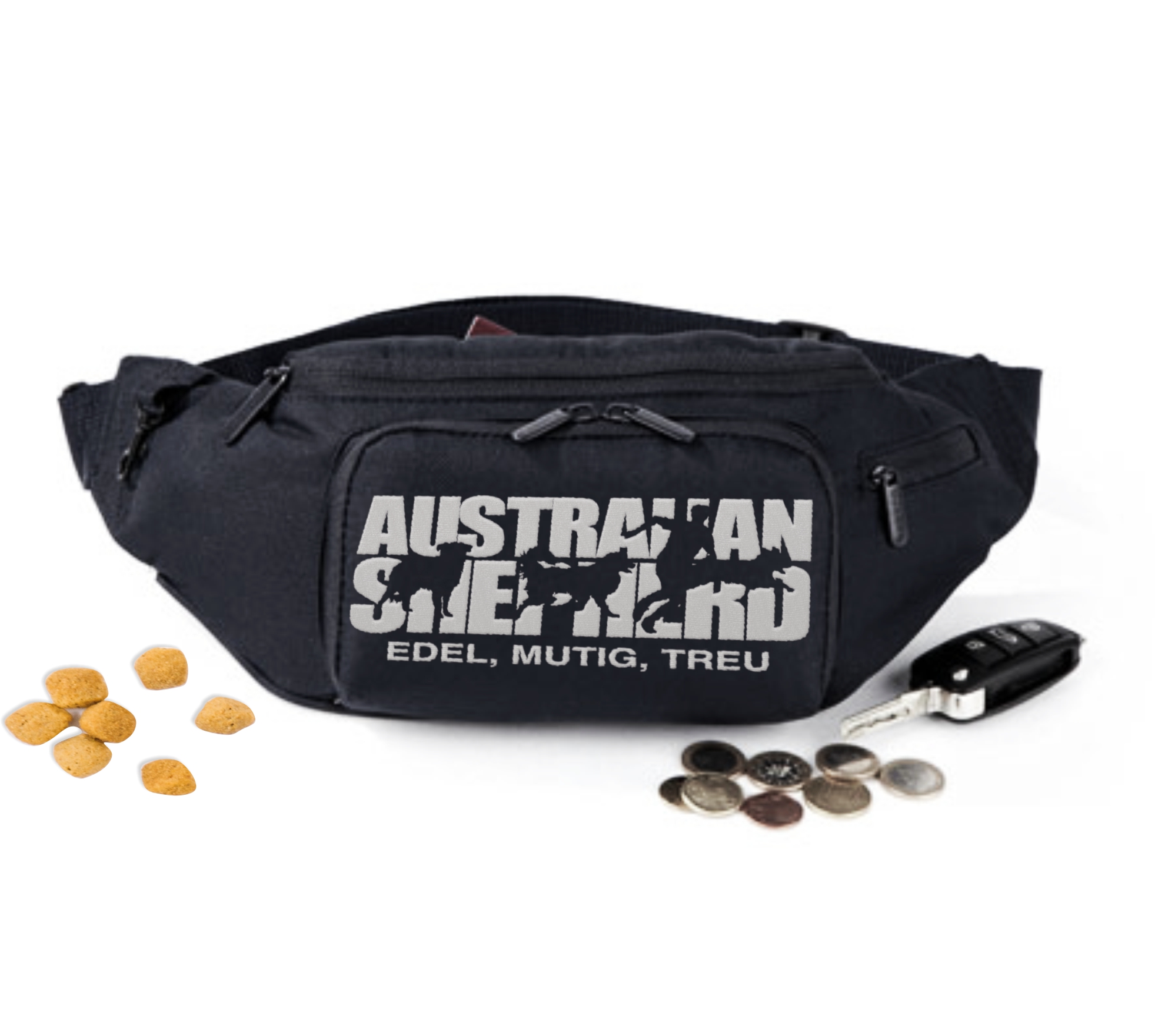 Australian Shepherd Aussie Dog Hundesport Gürteltasche Bauchtasche Hund Stickerei