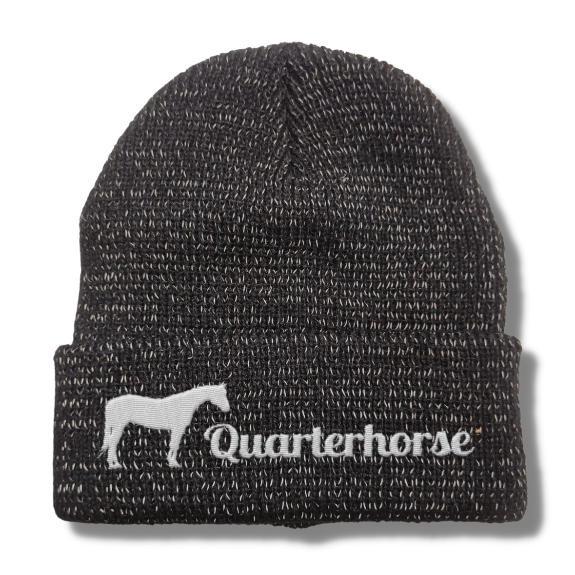 Quarterhorse reflektierende Mütze Stickerei Pferd Winter Strickmütze reflex Beanie warm