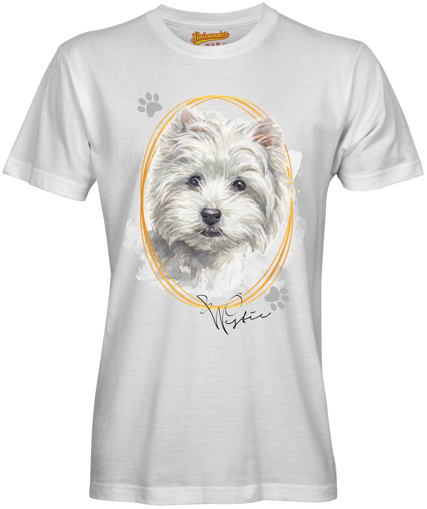 Unisex T-Shirt WESTIE Signature Dogs by Siviwonder