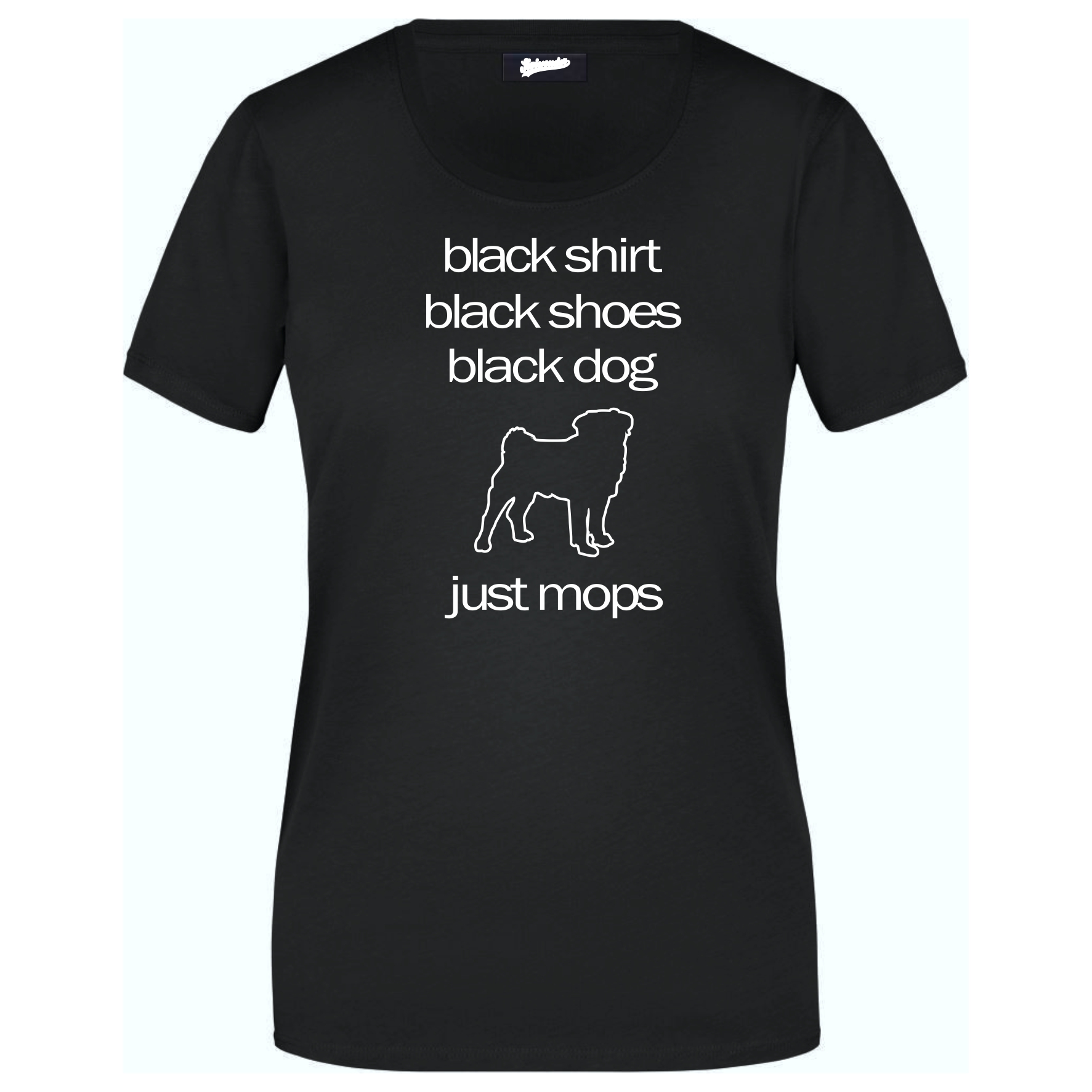 Mops Black Dog Unisex T-Shirt Hundemotiv Pug Carlino Chinese Dutch bulldog Mini mastiff  Carlin Doguillo