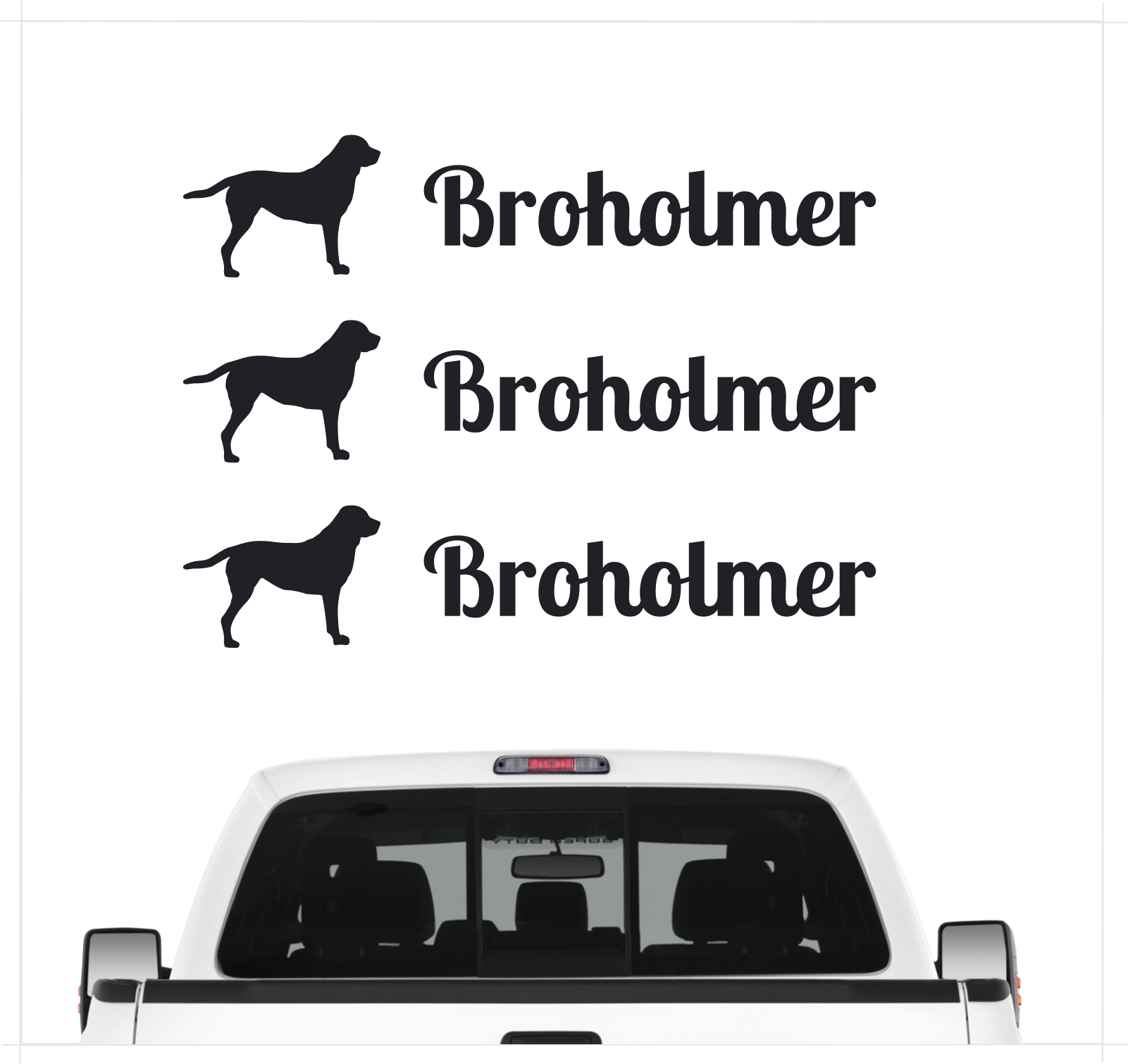 Broholmer Molosser Dogge Broholm Dog 3er Set  AUTOAUFKLEBER Aufkleber Hunde Hundemotiv by SIVIWONDER