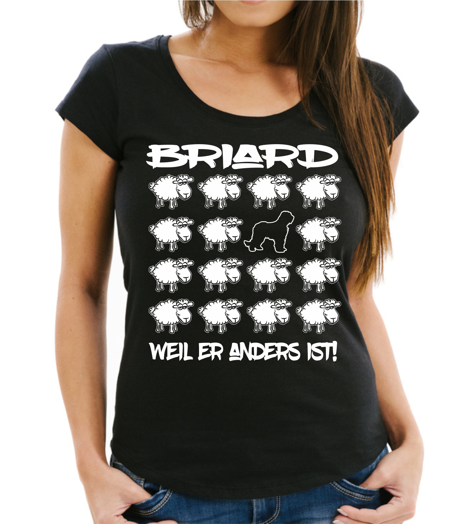 BRIARD DAMEN T-SHIRT BLACK SHEEP by SIVIWONDER