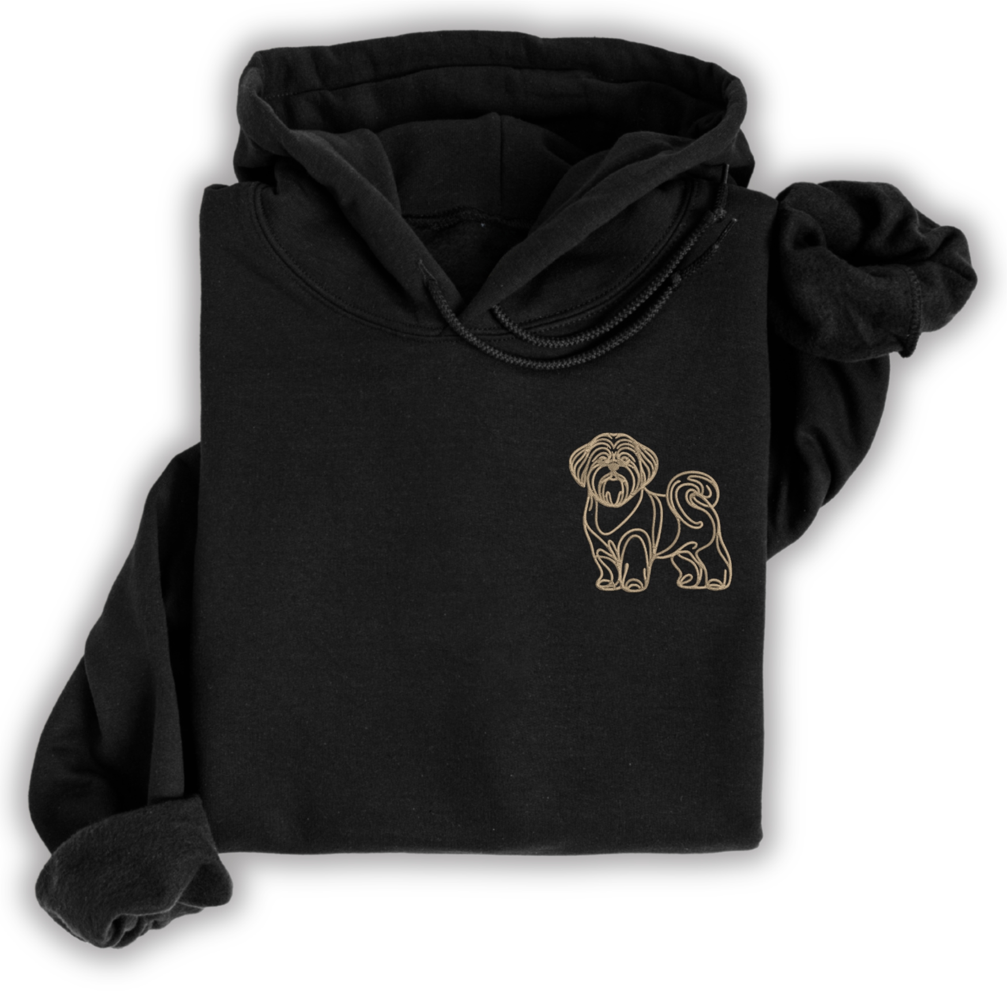 Hoodie Shih Tzu Tibet gestickt Hund wählbare Stickerei kuschelig Stickerei personalisiert