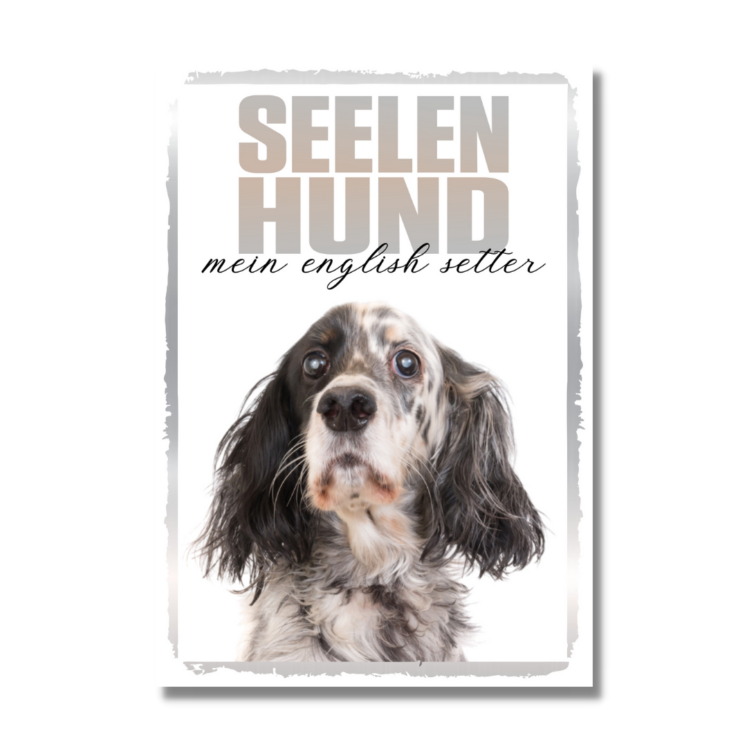 English Setter Seelenhund Dog Schild Spruch Türschild Hundeschild Warnschild Soulmate