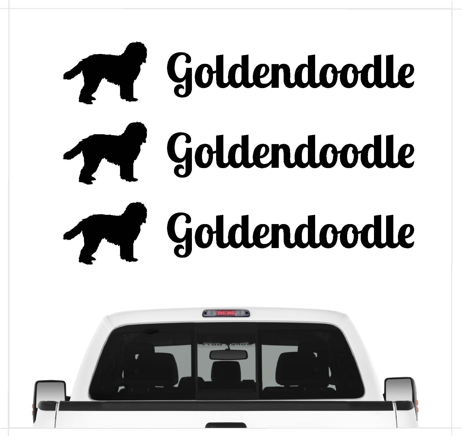 Goldendoodle Doodle Goldie Golden Retriever Pudel Mix Mischling Dog 3er Set  AUTOAUFKLEBER Aufkleber Hunde Hundemotiv by SIVIWONDER