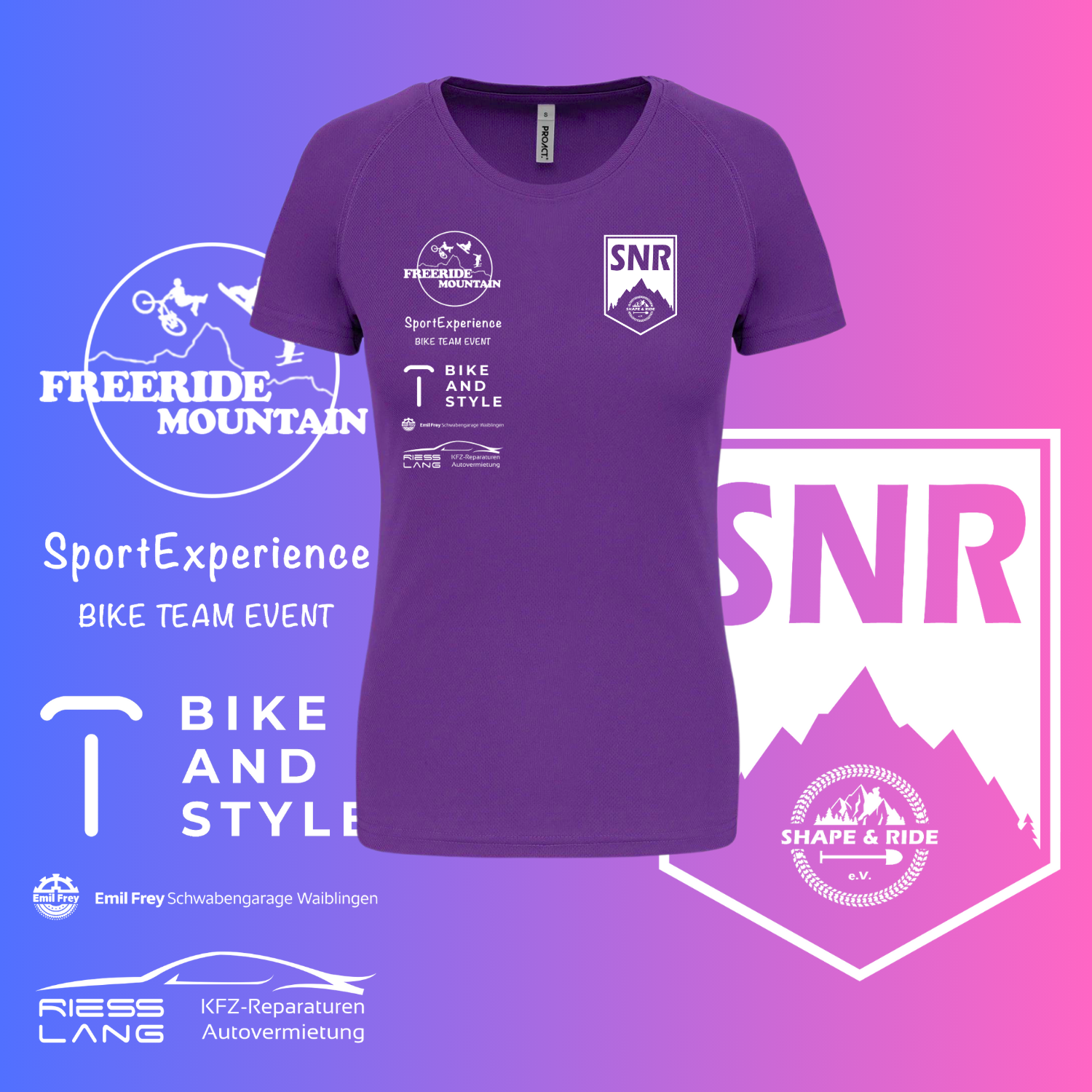 Shape and Ride Jersey kurz Mädels Damen Sport Shirt