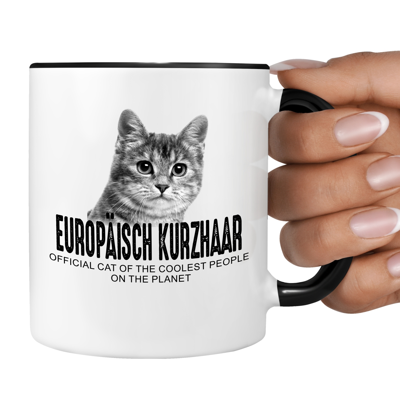 Europäische Kurzhaar European Shorthair  Official Cat cool Tasse Kaffee lustig Kaffeebecher Design