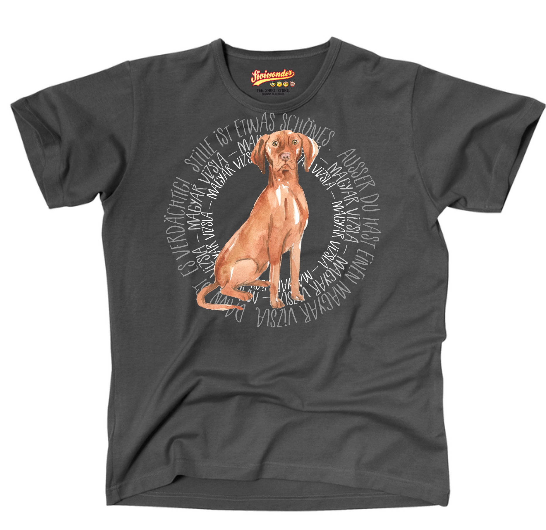 MAGYAR VIZSLA UNISEX T-SHIRT CIRCLE Watercolor by SIVIWONDER