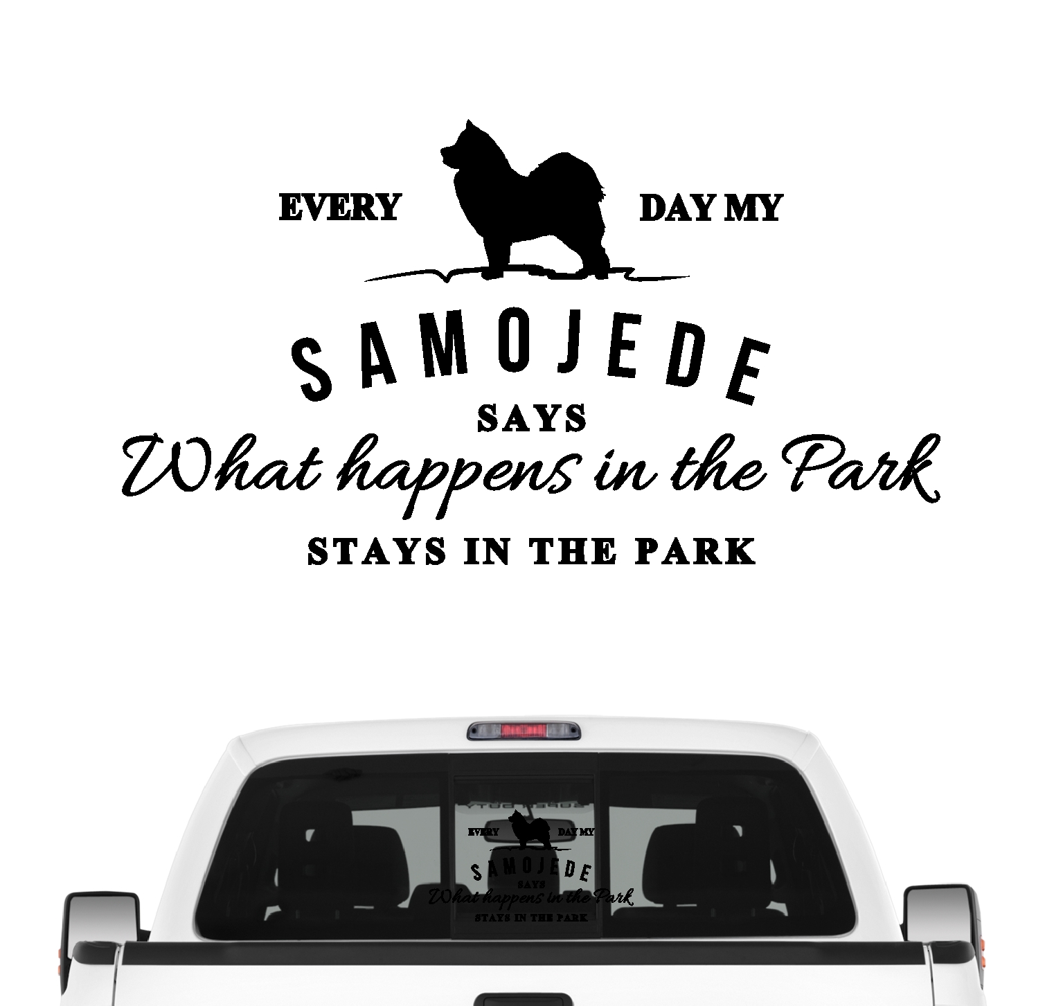 Samojede Vintage Hundeaufkleber Hundemotiv Auto Folie Samojedenhund Spitz