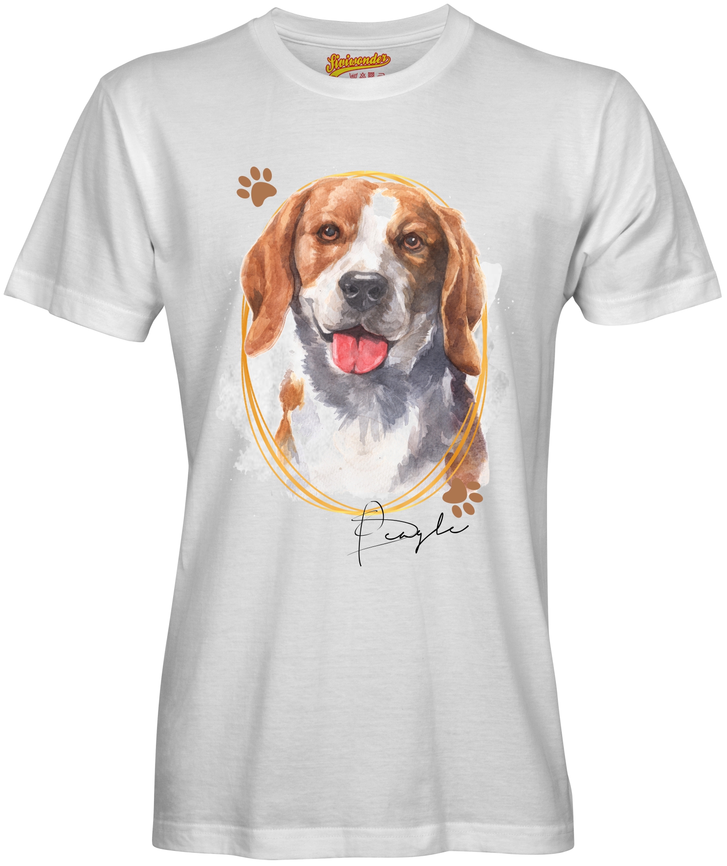 Unisex T-Shirt BEAGLE Signature Dogs by Siviwonder