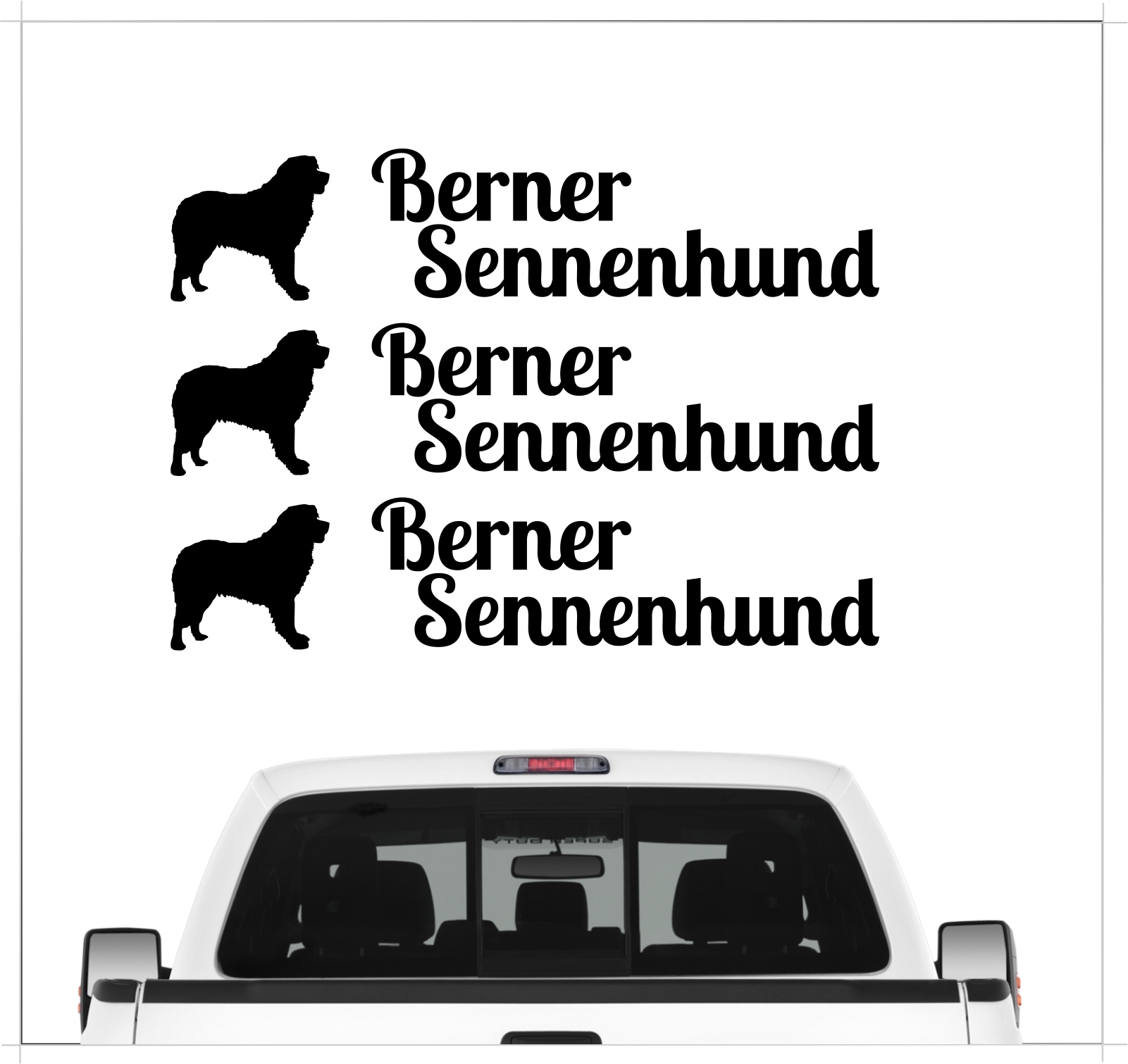 Berner Sennenhund Sennen Bernese Cattle Dog Mountain Schweiz Dog 3er Set  AUTOAUFKLEBER Aufkleber Hunde Hundemotiv by SIVIWONDER
