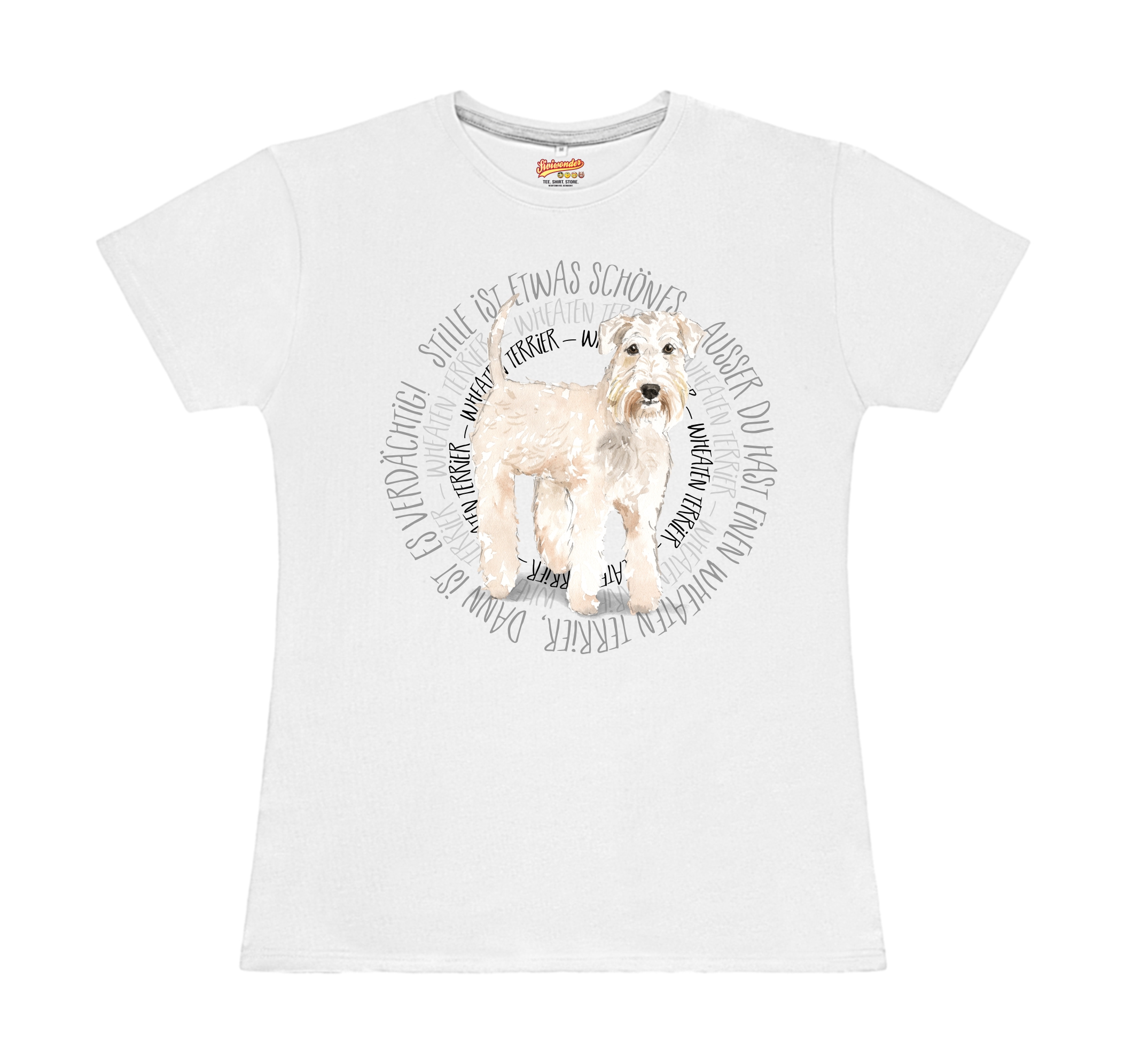 WHEATEN TERRIER DAMEN T-SHIRT CIRCLE Watercolor by SIVIWONDER