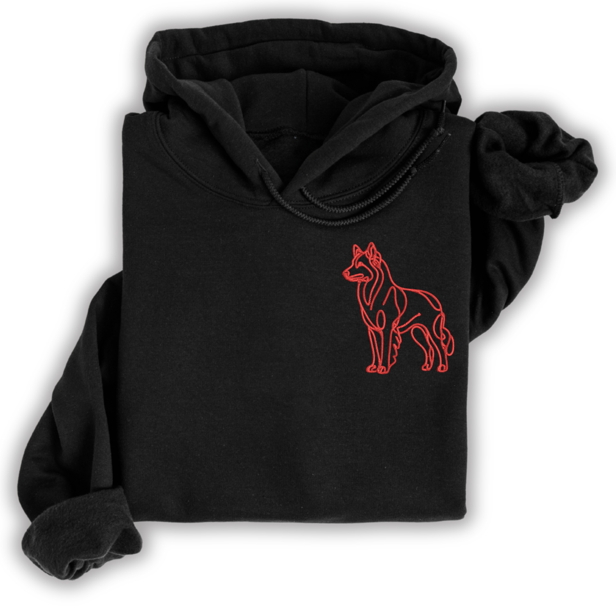 Hoodie Malinois Mali gestickt Hund wählbare Stickerei kuschelig Stickerei personalisiert Schäferhund