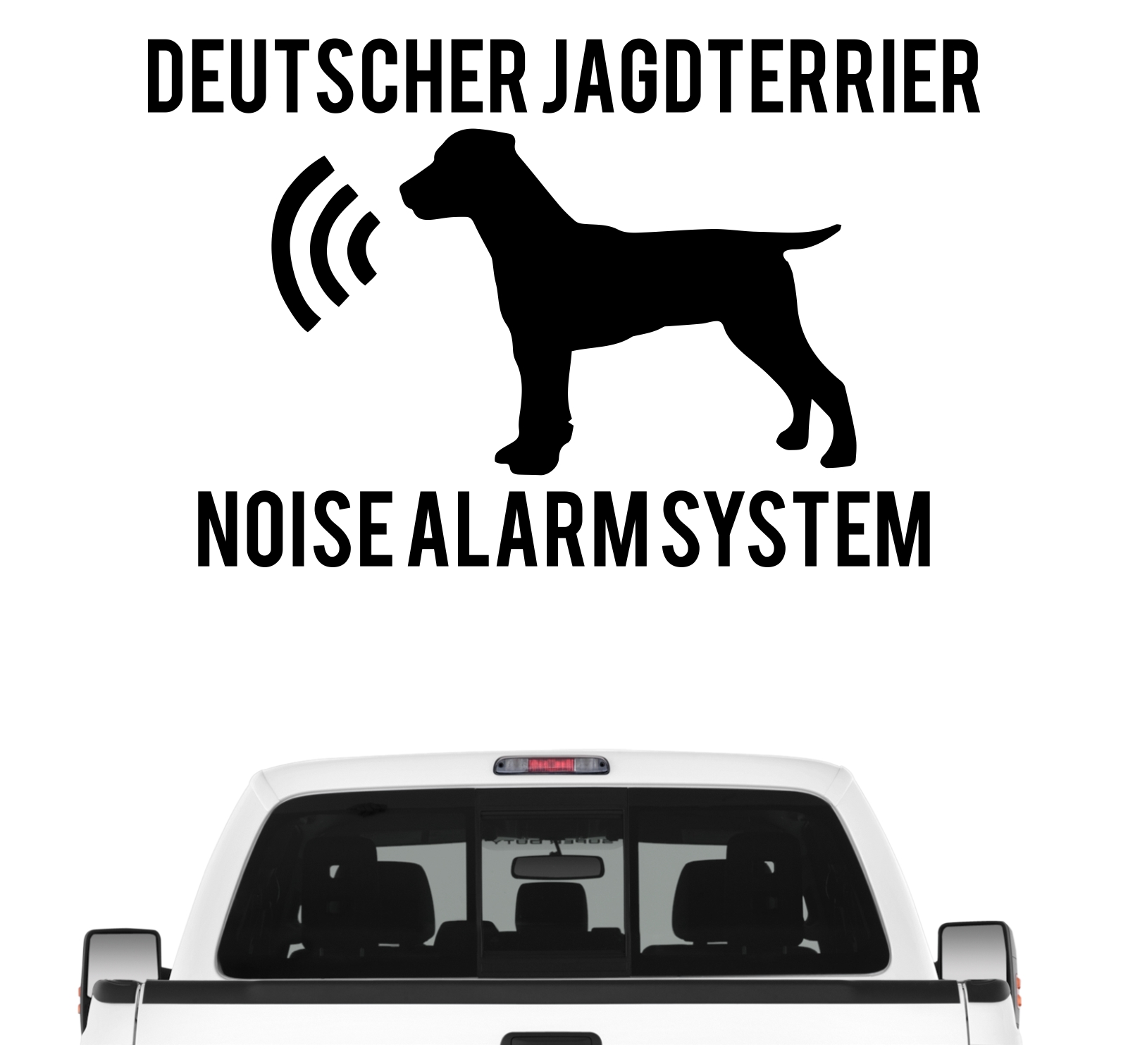 Deutscher Jagdterrier Noise Alarmsystem Auto Aufkleber Hund Folie DJT German