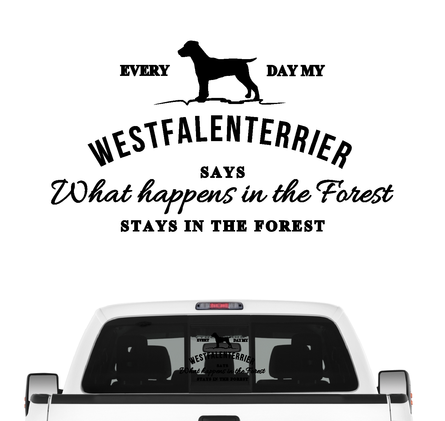 Westfalenterrier Vintage Hundeaufkleber Hundemotiv Auto Folie Jagdhund Deutscher