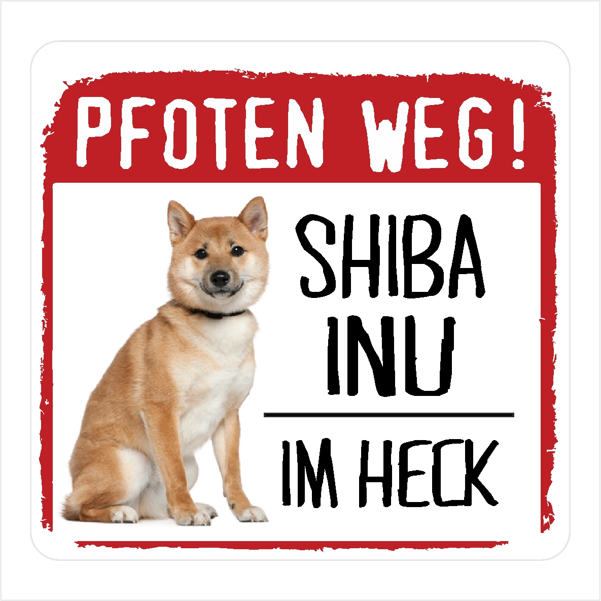Shiba Inu Japan Japanese Small Size Dog Ken  Dog Pfoten weg  Aufkleber Digitaldruck Motiv by SIVIWONDER