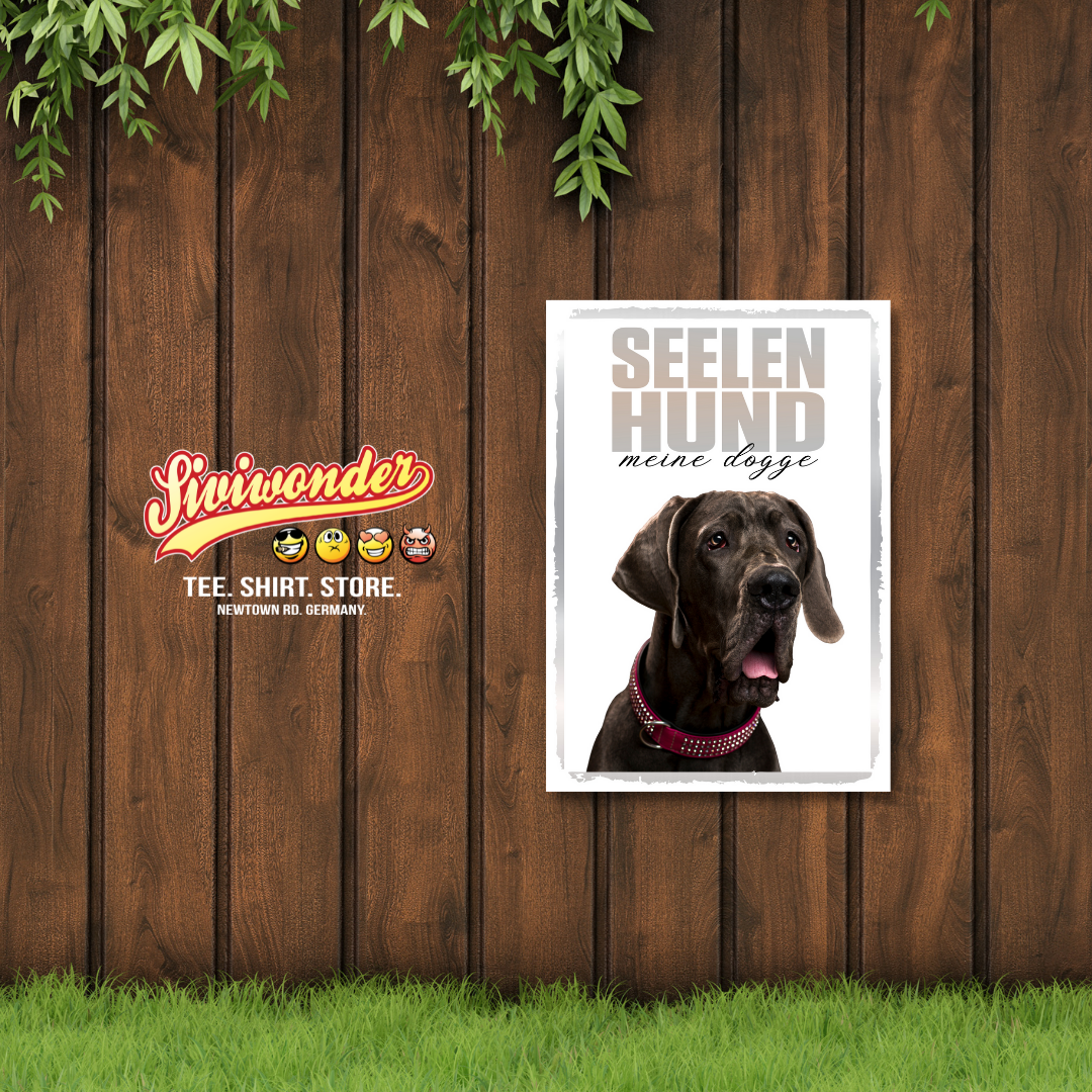 Deutsche Dogge Seelenhund Dog Schild Spruch Türschild Hundeschild Warnschild Soulmate