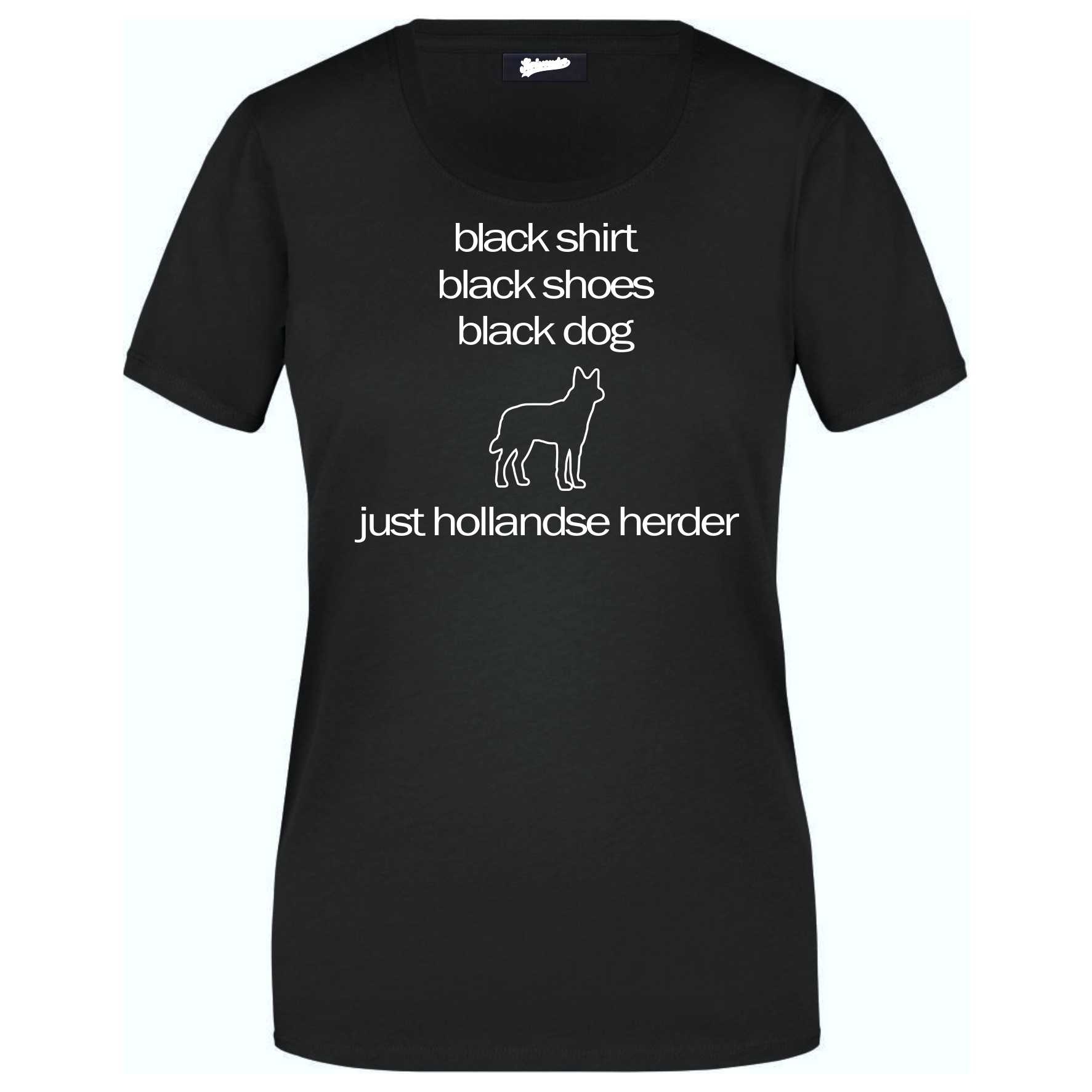 Hollandse Herder Black Dog Unisex T-Shirt Hundemotiv Herdershond Holländischer Schäferhund