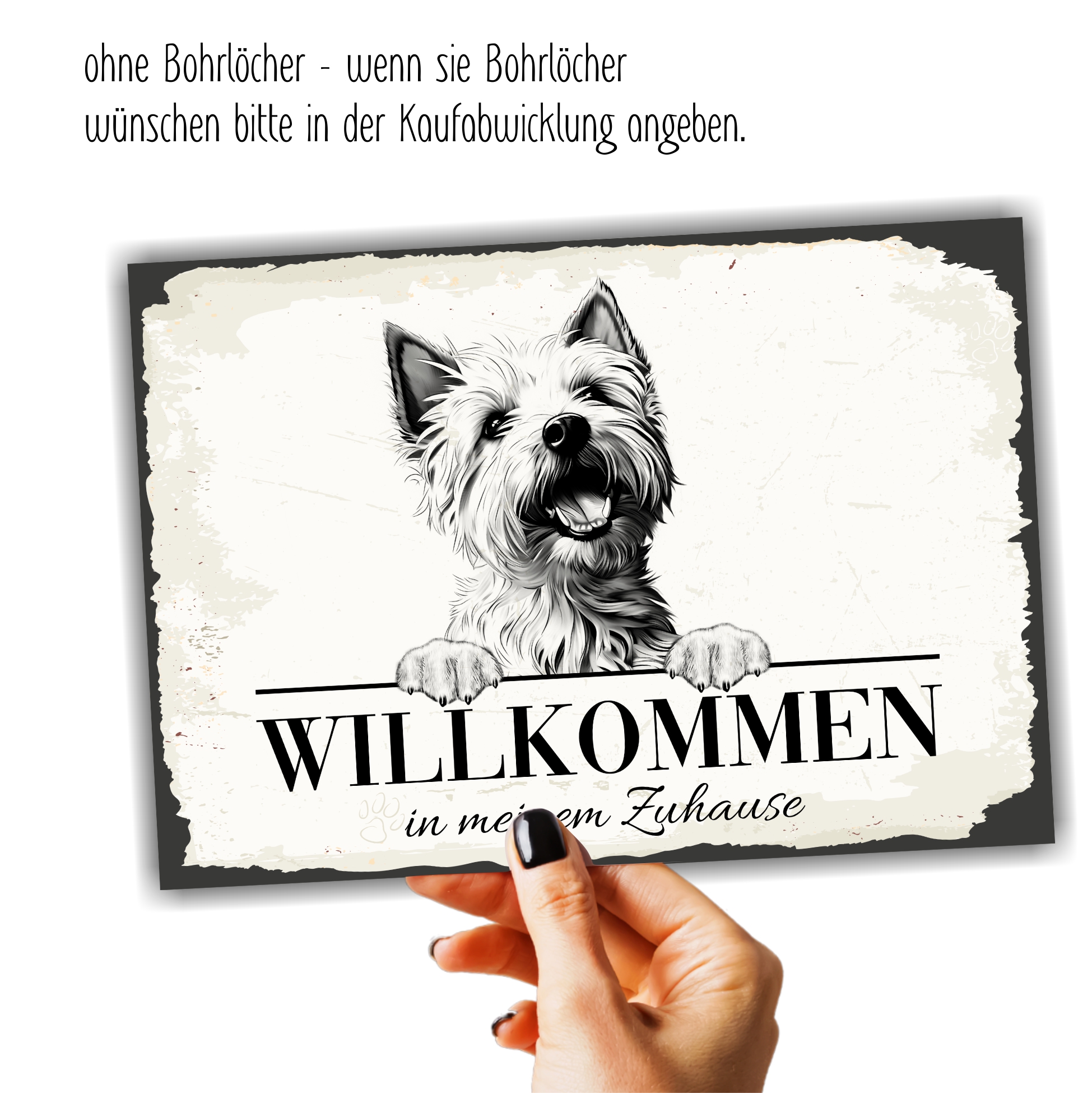Hundeschild Willkommen Zuhause Westie  Schild