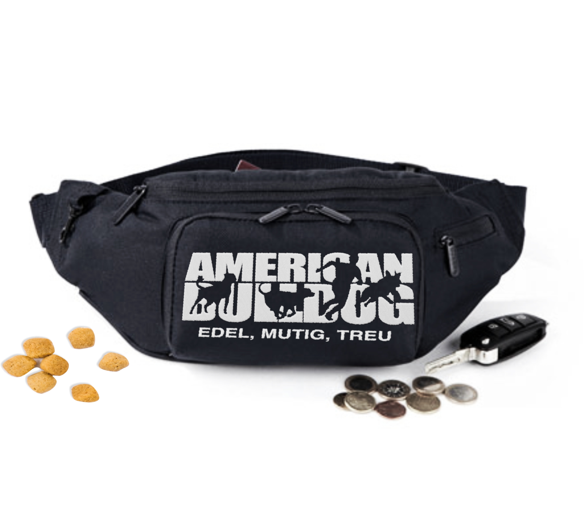 American Bulldog Hundesport Gürteltasche Bauchtasche Hund Stickerei