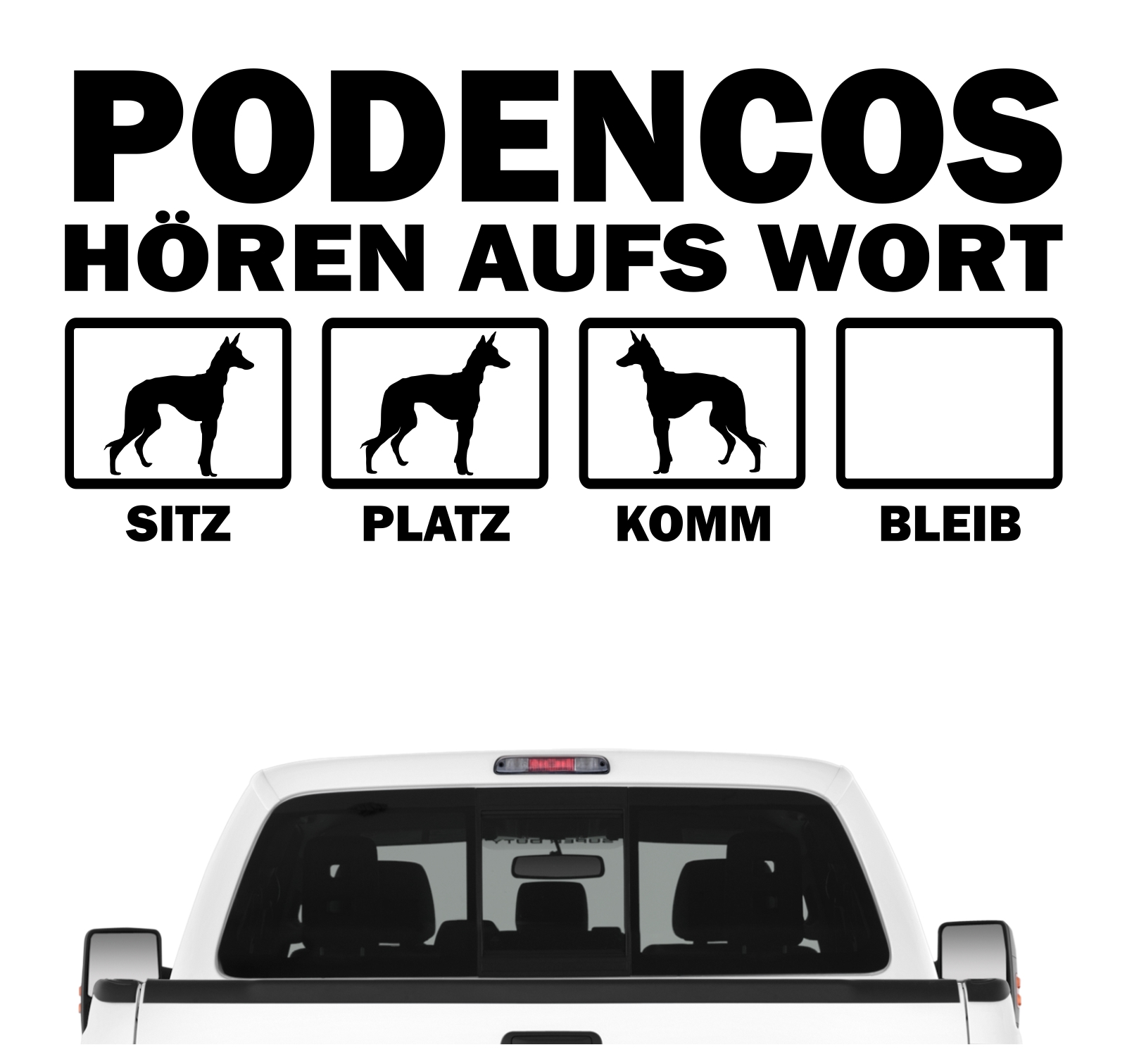 Podenco Ibicenco Canario Not Tierrettung Spanien  Hört aufs Wort Hunde Aufkleber Sticker Autoaufkleber Wandtattoo Tattoo