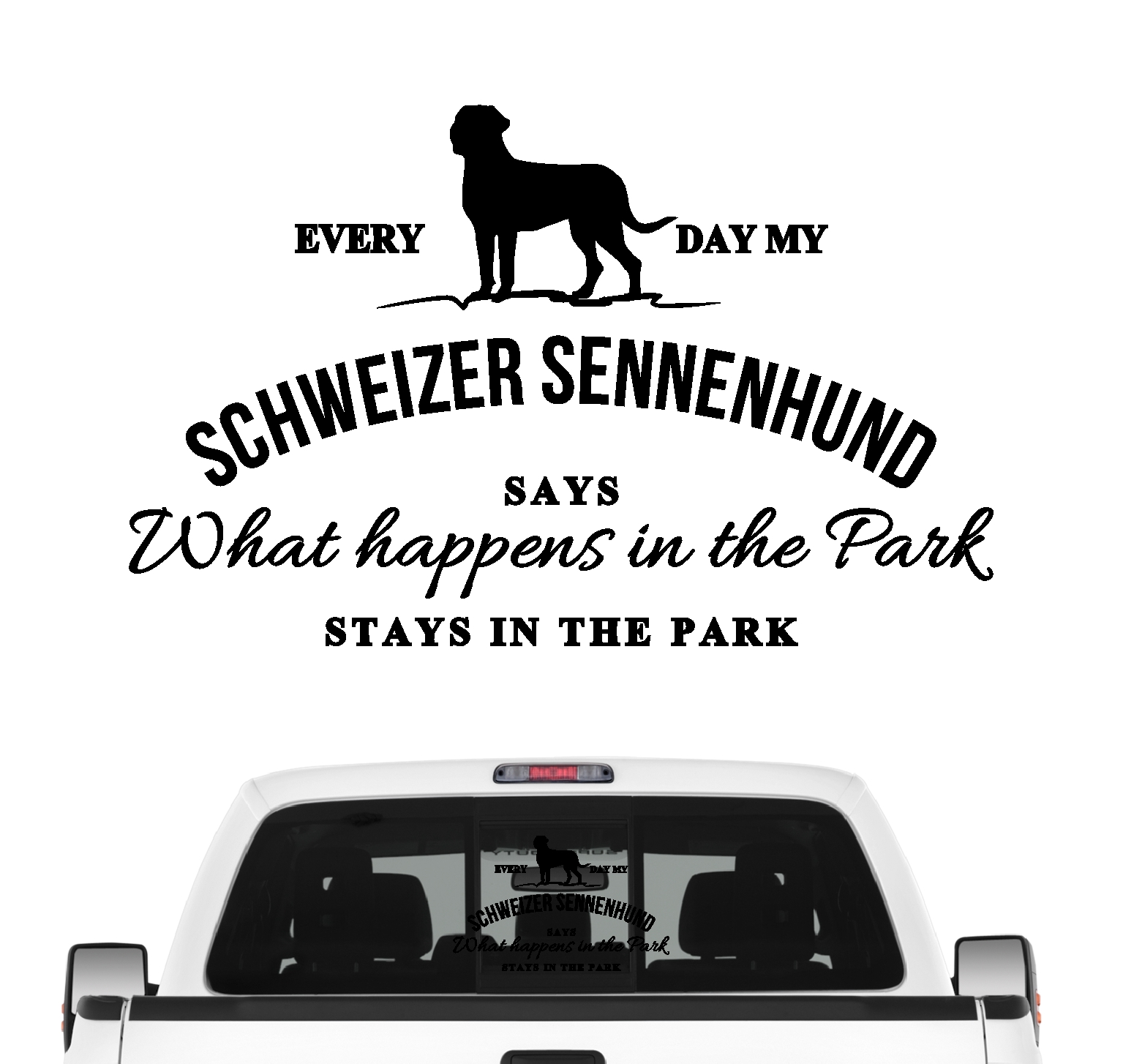 Schweizer Sennenhund Vintage Hundeaufkleber Hundemotiv Folie Sennen